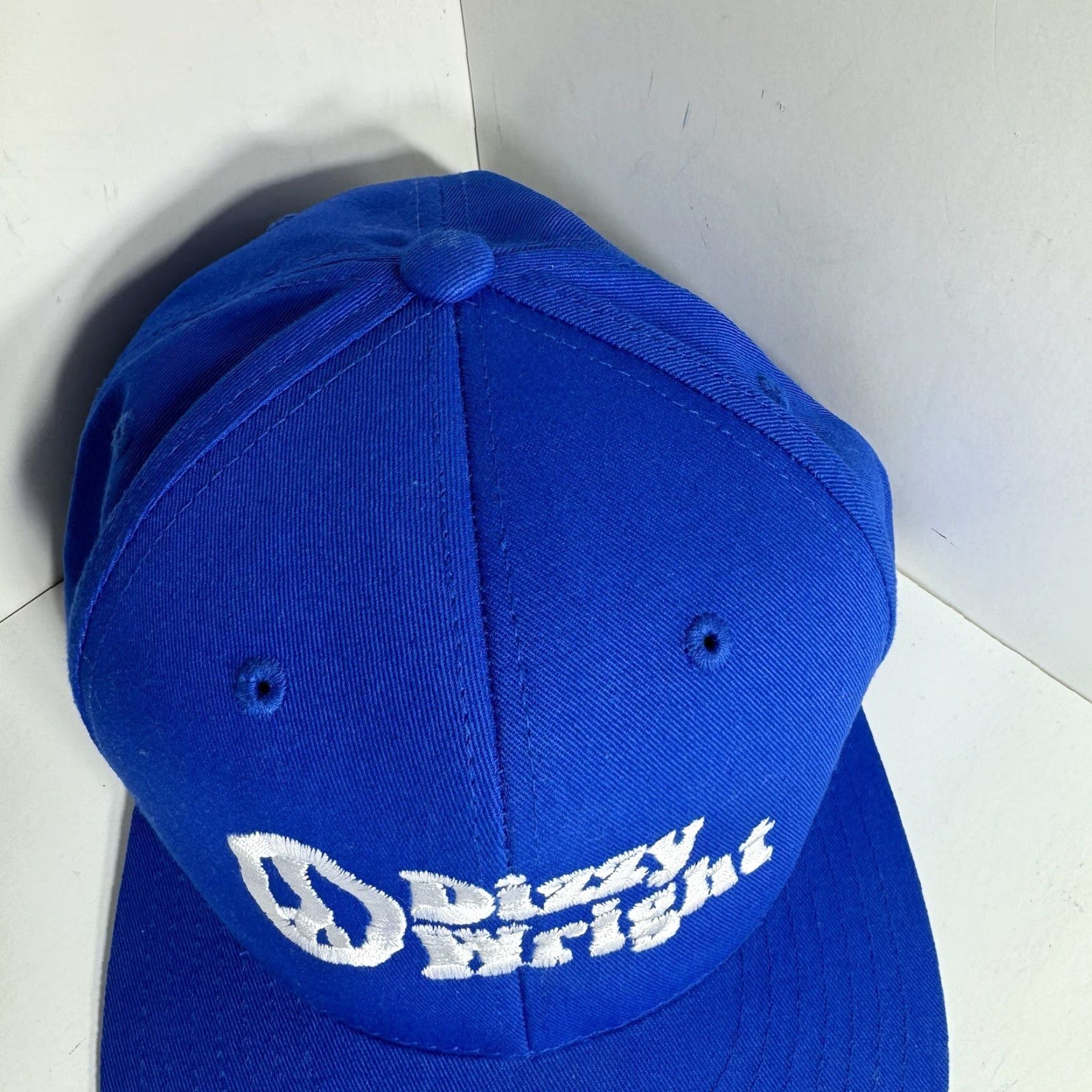 New Era Dizzy Wright Hat Adjustable Blue White Embroidered Logo New Era Snapback Unisex Adults Canvas Cotton Rap Logo Cap Size ONE SIZE - 4 Thumbnail