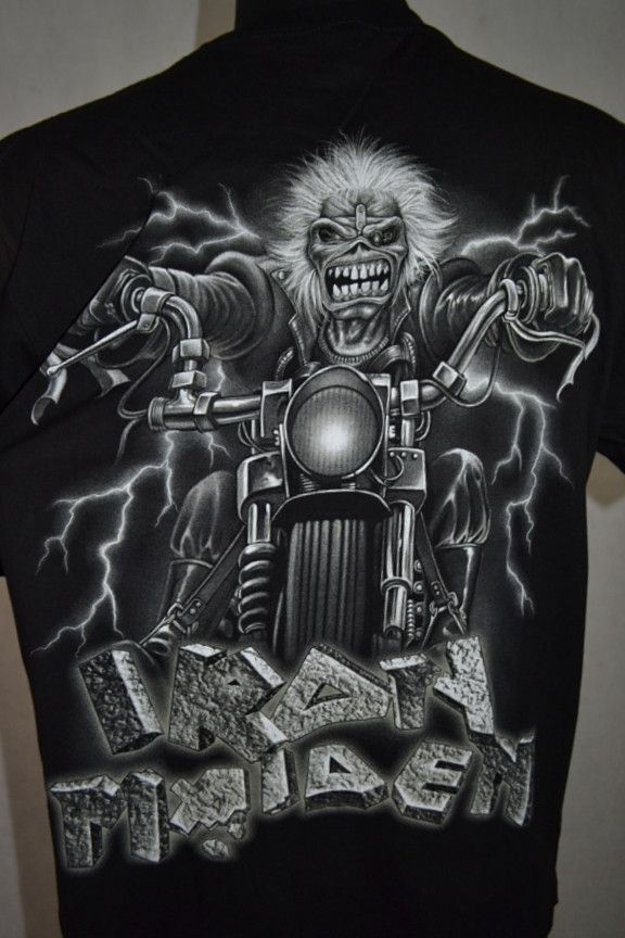 Band Tees × Vintage Vinatge 2005 Iron Maiden NEW Eddie On Motorcycle tee L Size US L / EU 52-54 / 3 - 3 Thumbnail