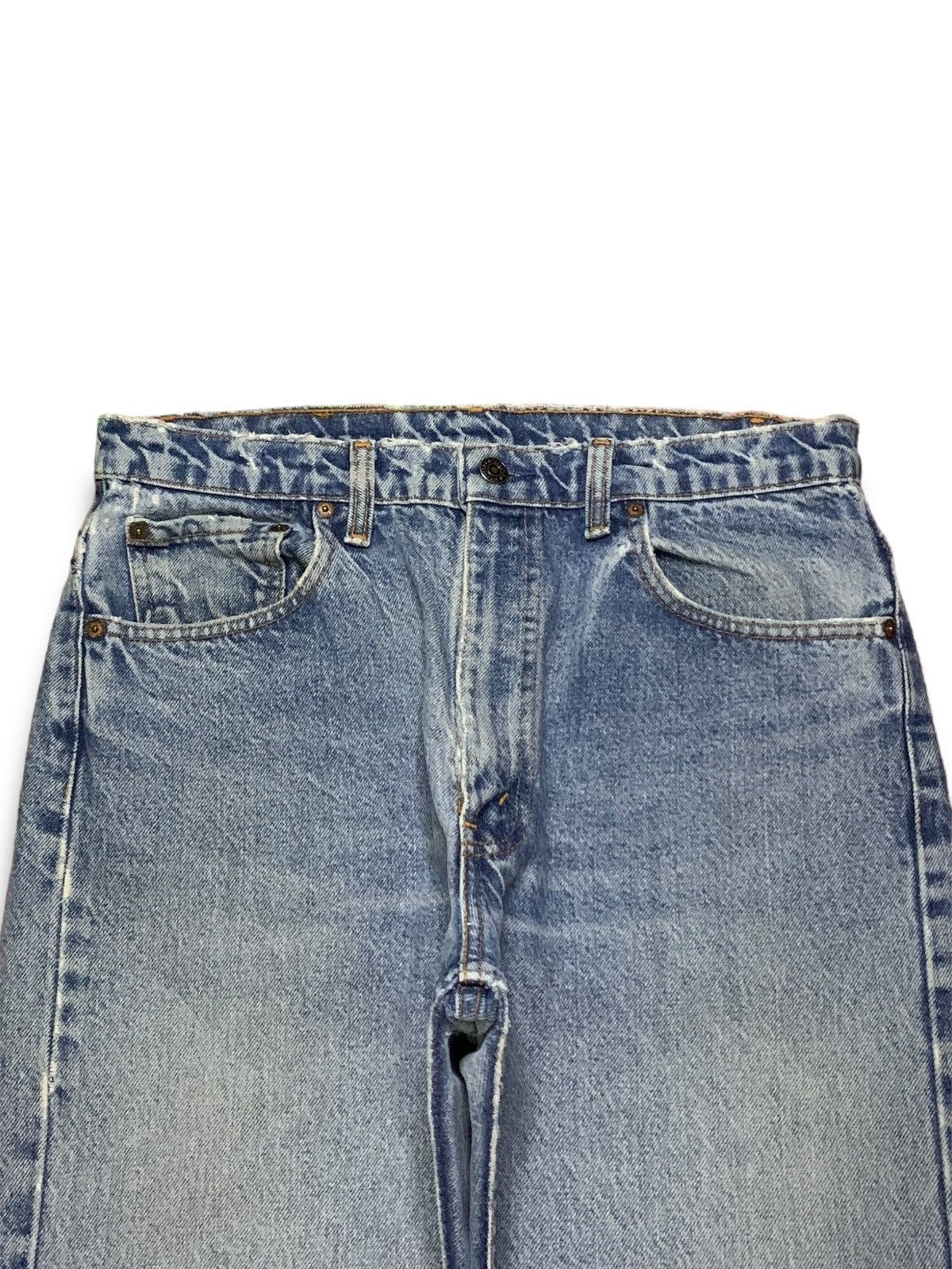 Levi's × Levi's Vintage Clothing Vintage 90s Levis 505 Blue Wash Distressed Ripped Jeans Size US 33 - 4 Thumbnail