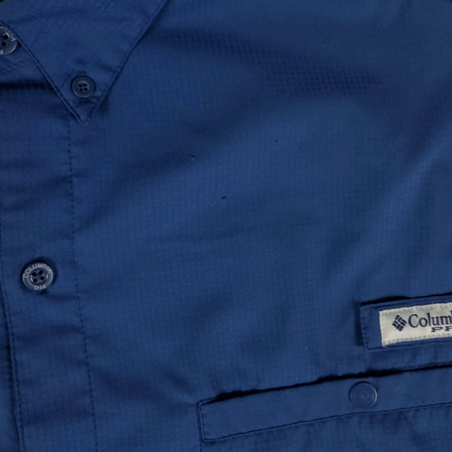 Vintage Columbia Shirt Mens XL Blue Button-Up Long Sleeve Vented Col f/ Polyester Size US XL / EU 56 / 4 - 4 Thumbnail
