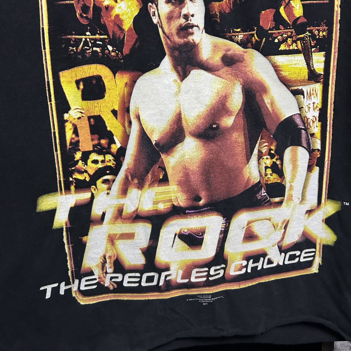 WWE Vintage WWE wrestling The Rock 1999 big logo movie sleeveles Size US M / EU 48-50 / 2 - 3 Thumbnail