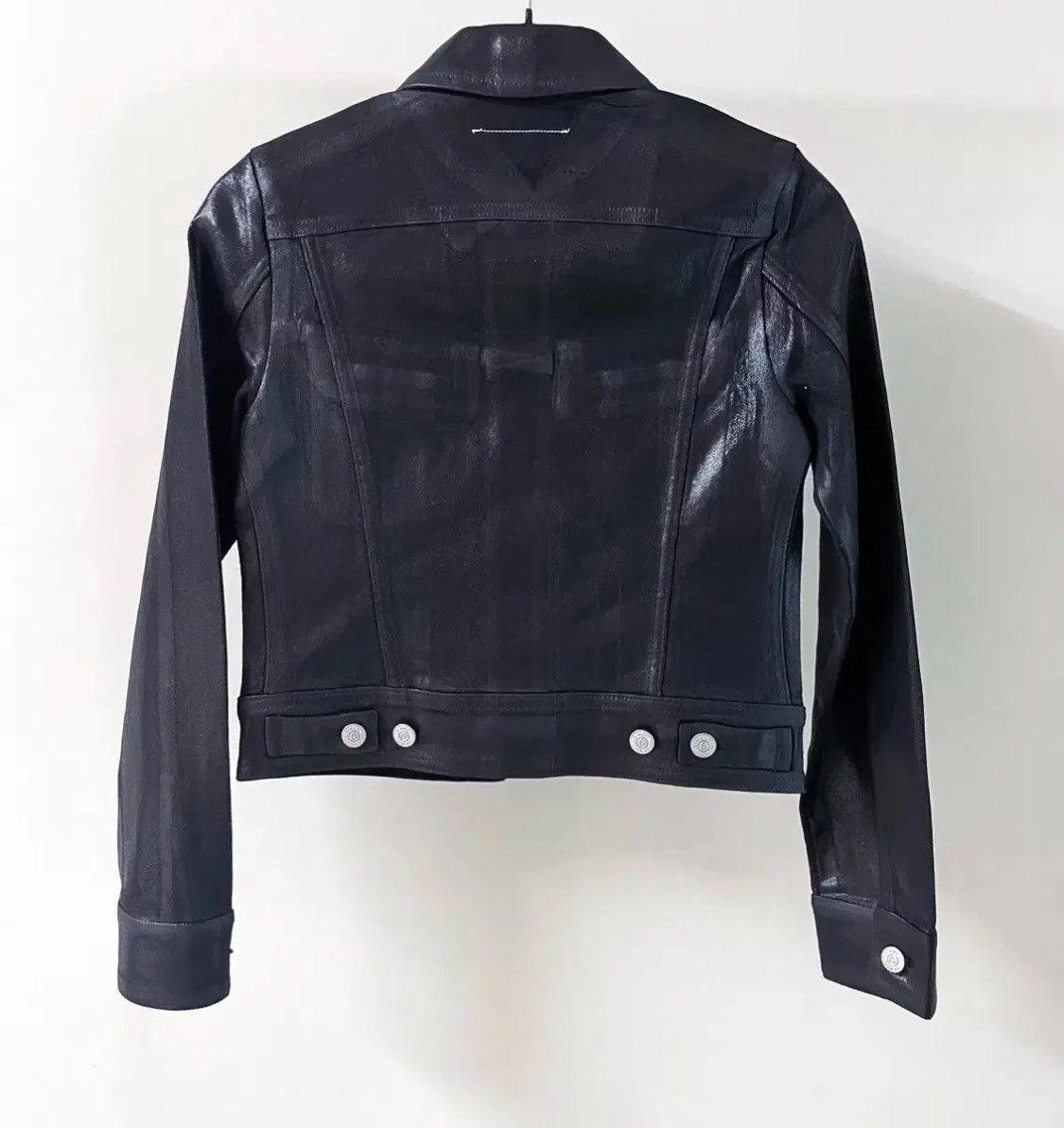 Maison Margiela Maison Margiela Black Waxed Denim Jacket Size XS / US 0-2 / IT 36-38 - 2 Thumbnail