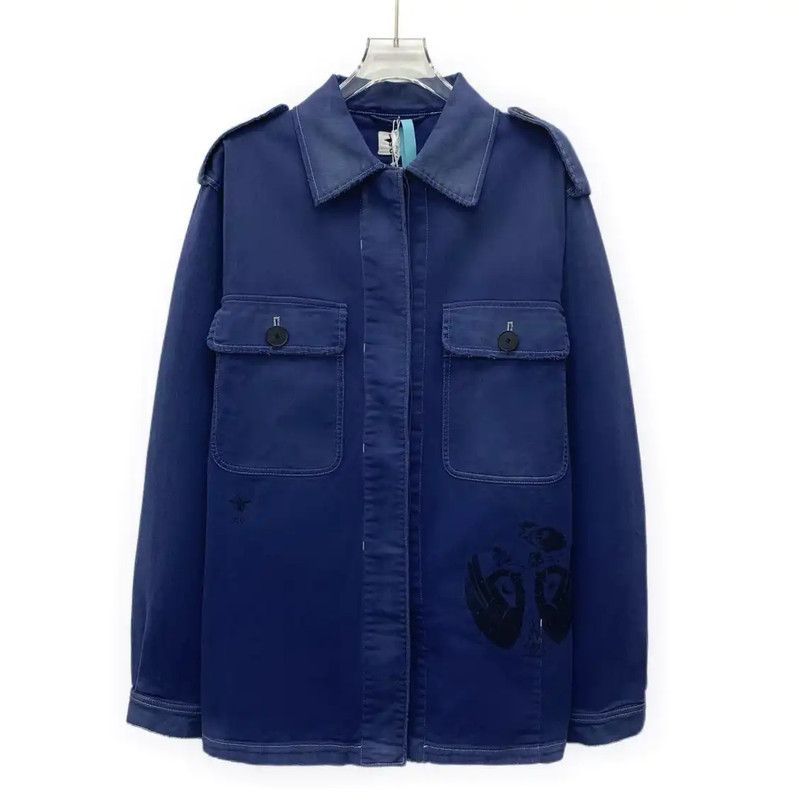 Dior Dior Navy Cotton Women's Jacket 0089 Size S / US 4 / IT 40 - 1 Thumbnail