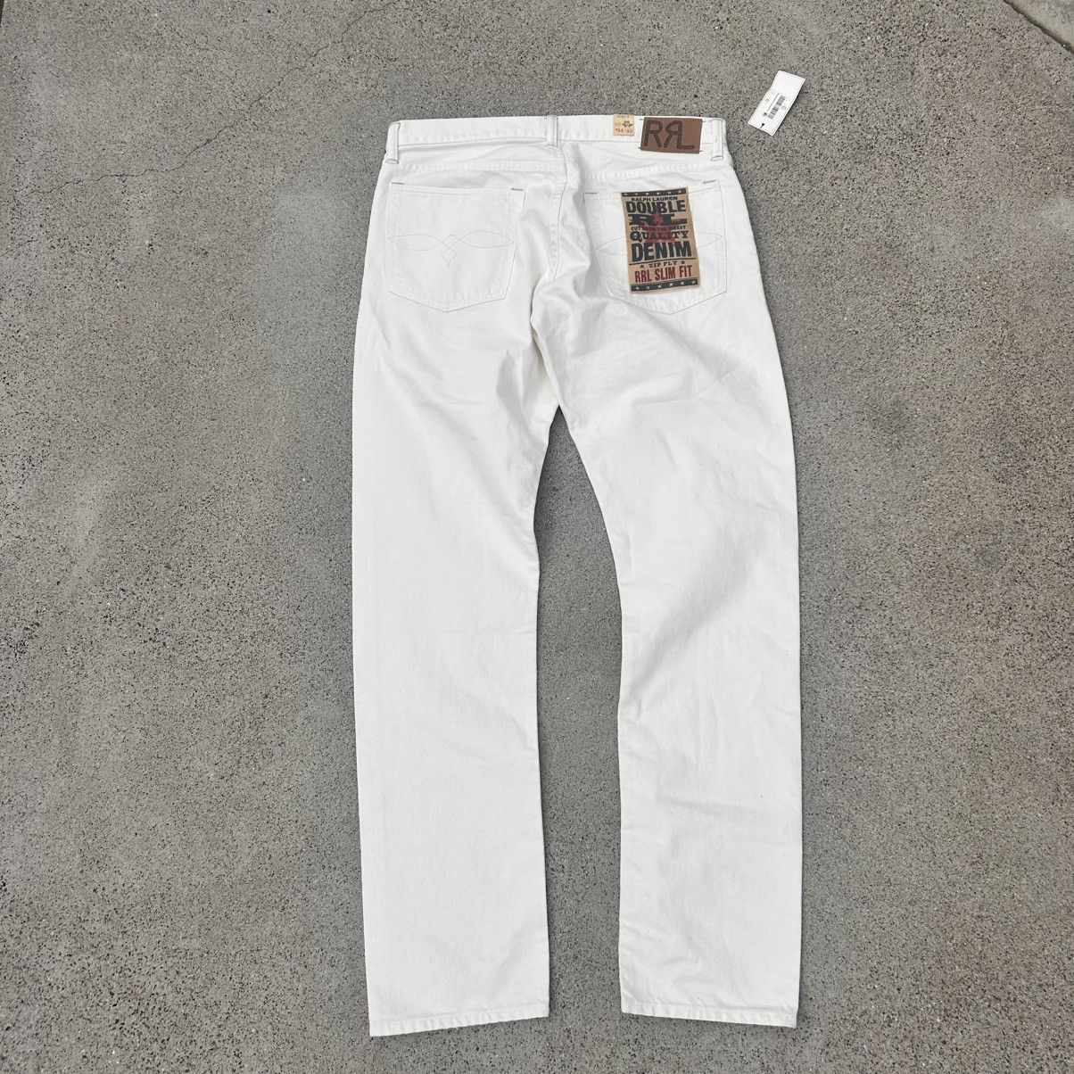 RRL Ralph Lauren RRL Ralph Lauren Brand New White Denim Canvas Pants Size US 34 / EU 50 - 3 Thumbnail
