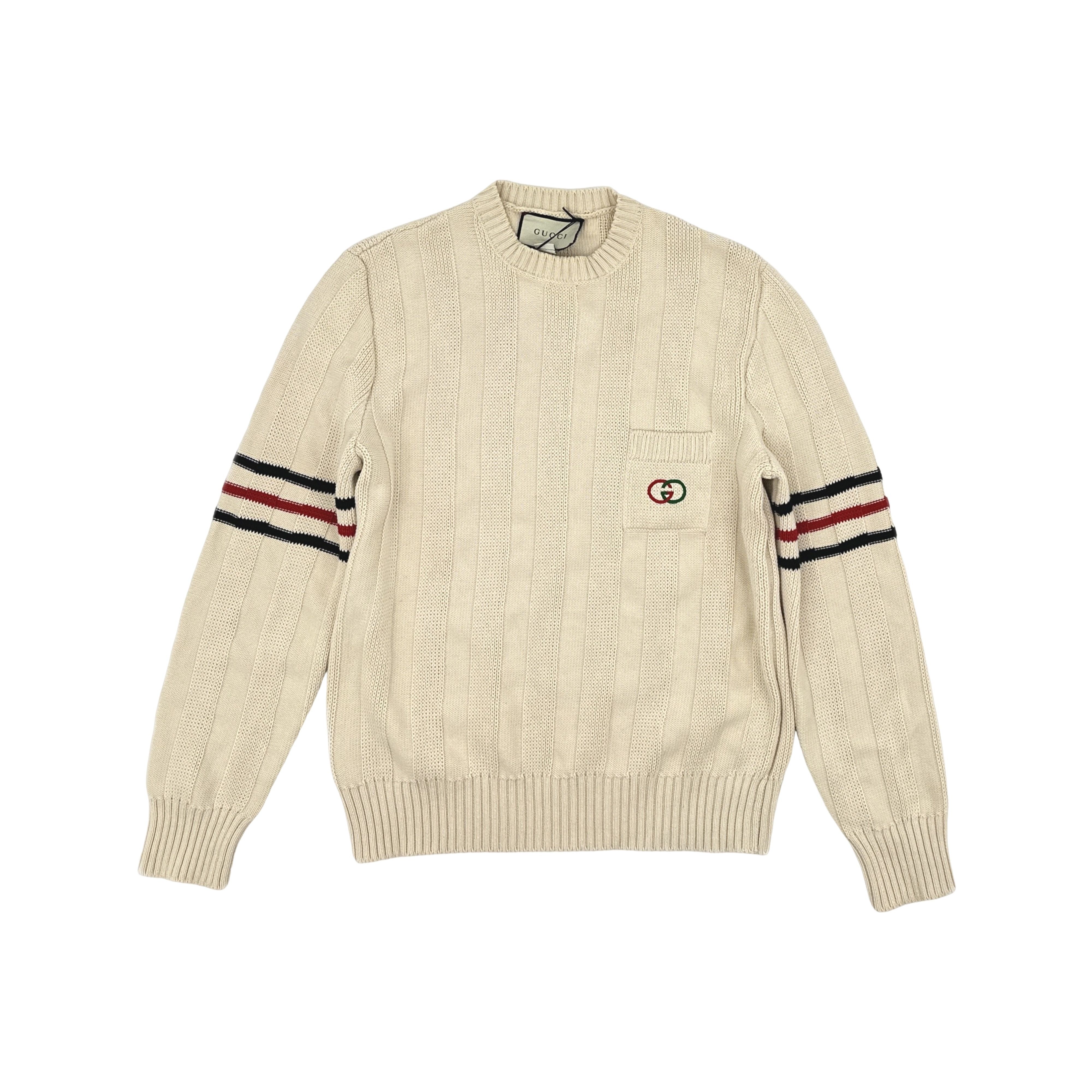 Gucci Gucci Interlocking G Ribbed Pocket Sweater S Size US S / EU 44-46 / 1 - 1 Thumbnail