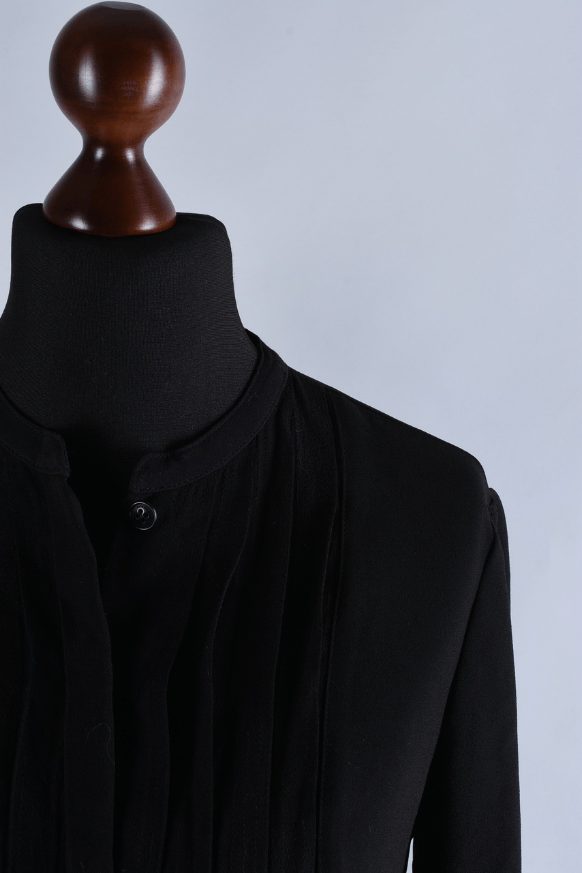Burberry Women's Burberry Brit Black Pleated Midi Dress Size M Size M / US 6-8 / IT 42-44 - 2 Thumbnail