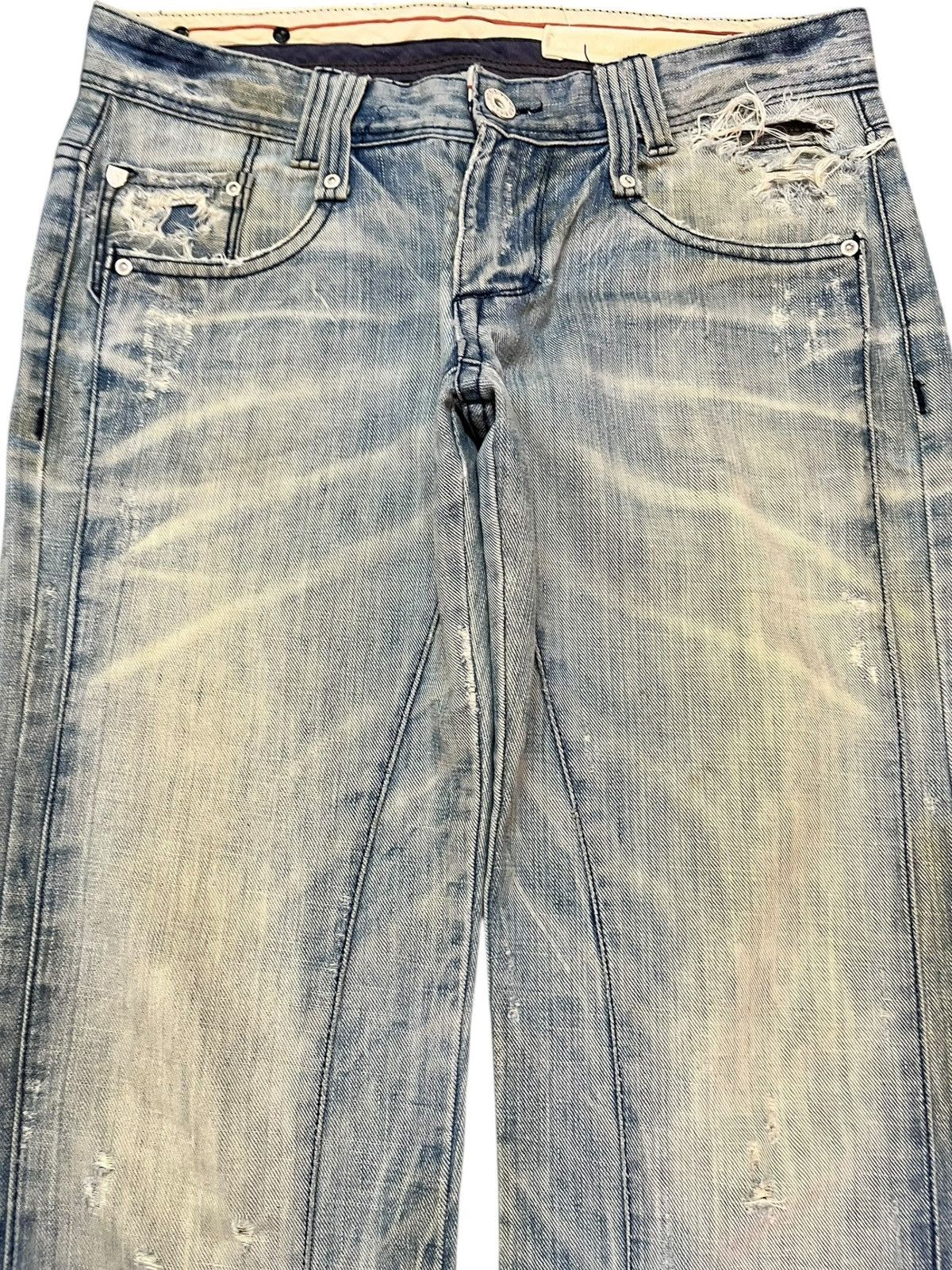 Hysteric Glamour Vintage A.V.H Baggy Skater Mudwash Distressed Denim Size US 33 - 2 Thumbnail
