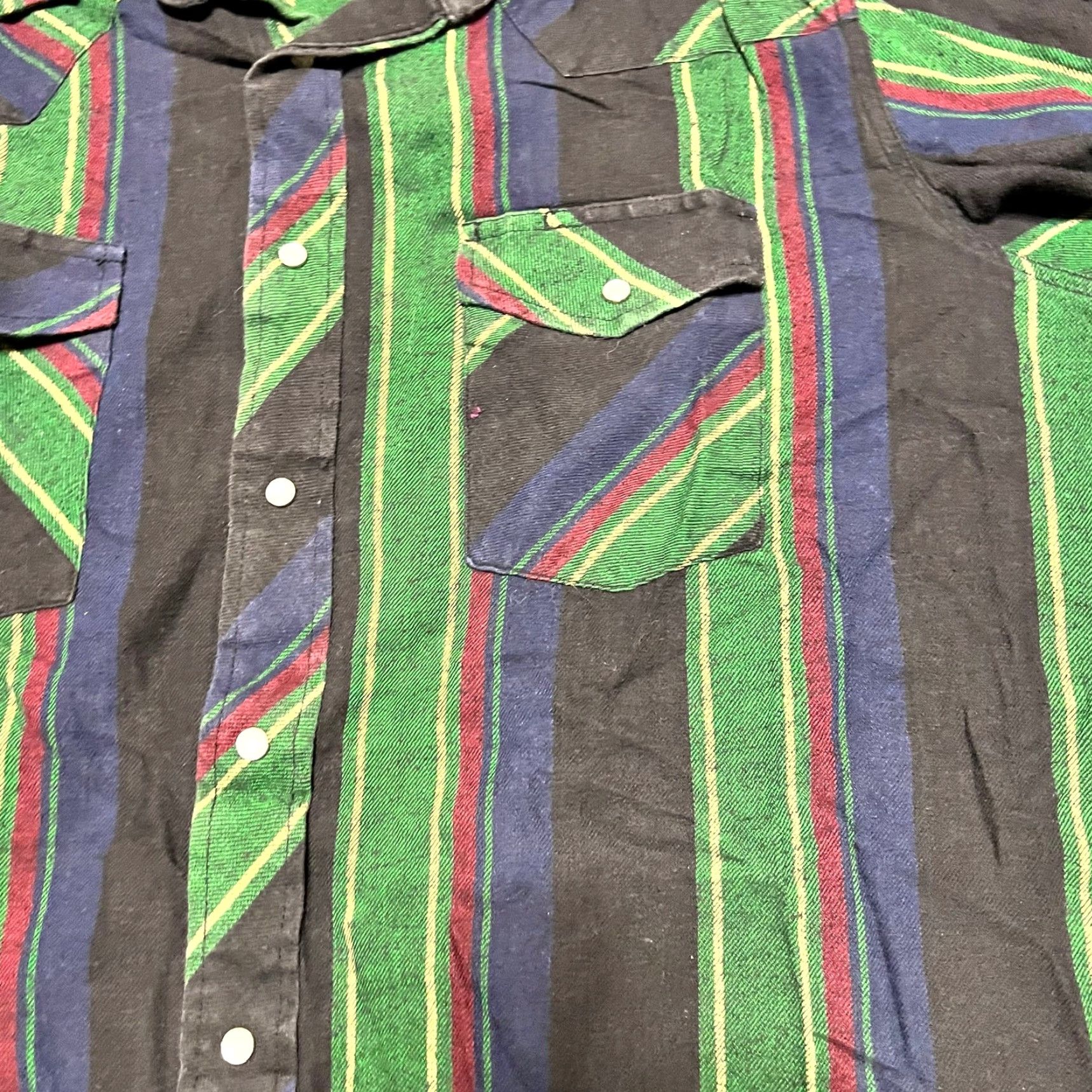 Wrangler VINTAGE Wrangler Shirt Western Pearl Snap Plaid Flannel Long Sleeve Mens XL Green Size US XL / EU 56 / 4 - 2 Thumbnail