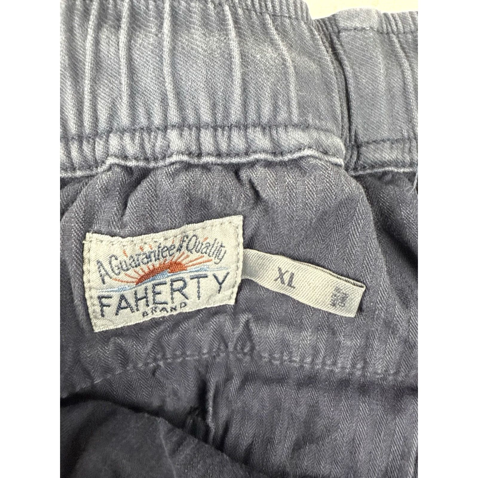 Faherty Faherty Shorts Mens XL Blue Chino Stretch Casual Regular Zip Pockets Logo Button Size US 36 / EU 52 - 2 Thumbnail