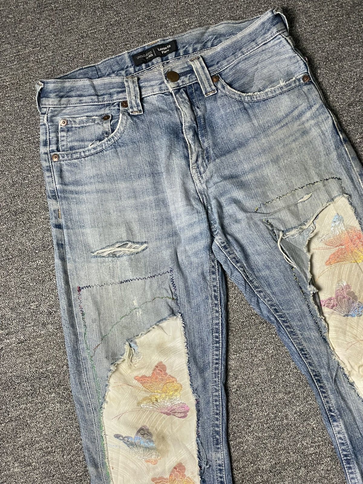 Japanese Brand × Uniqlo × Vintage UNIQLO Jeans Loose Fit Flare Custom Jeans (106) Size US 32 / EU 48 - 5 Thumbnail