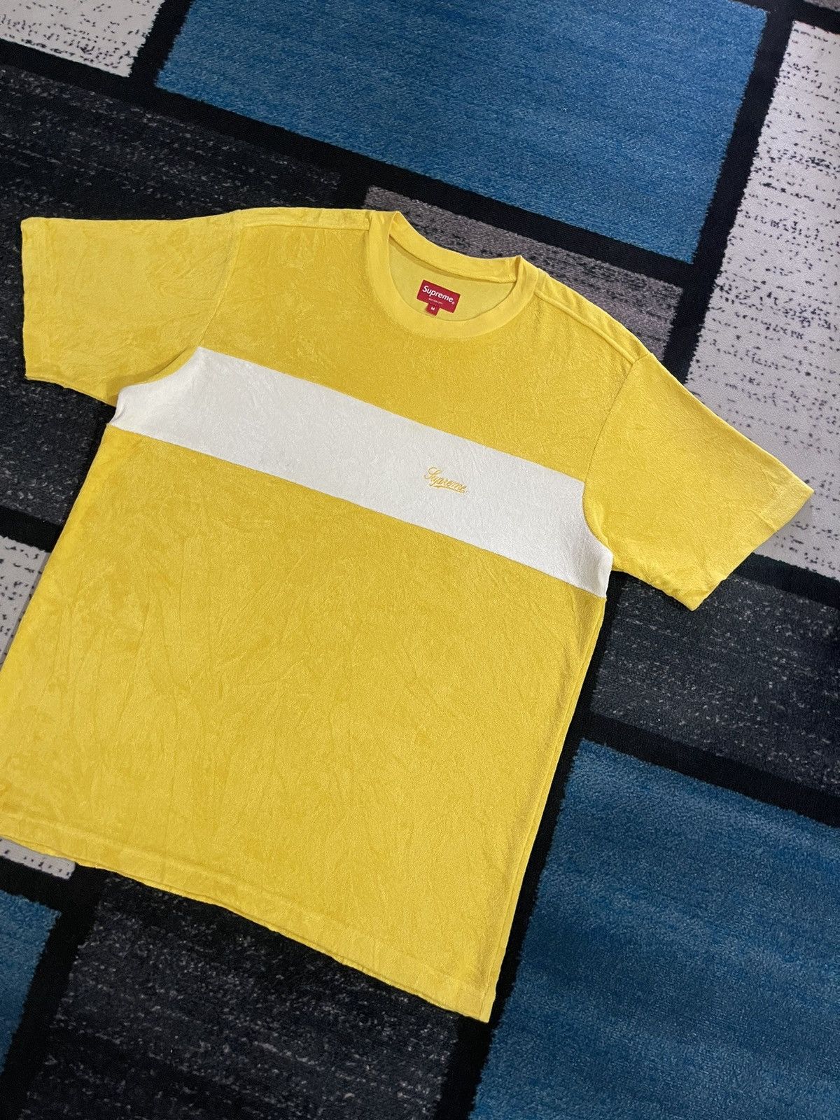 Supreme Supreme Chest Stripe Terry Top -Yellow Size US M / EU 48-50 / 2 - 3 Thumbnail