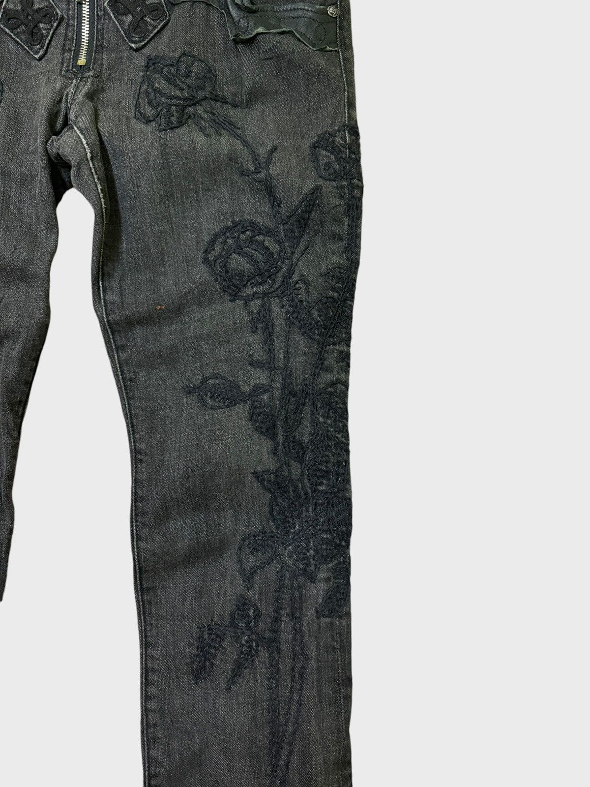 Hysteric Glamour × Japanese Brand × Vintage THE DEN IM LAB EMBROIDERY SKINNY LOW RISE DENIM Size US 30 / EU 46 - 8 Thumbnail