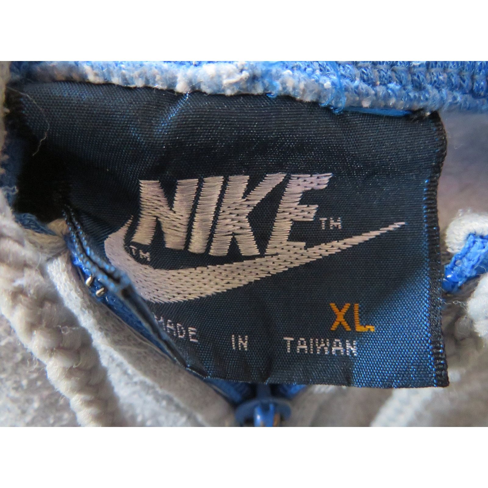 Nike 80s NIKE Zip-Up Hoodie Sweatshirt GRAY Blue Sz XL Size US XL / EU 56 / 4 - 5 Thumbnail