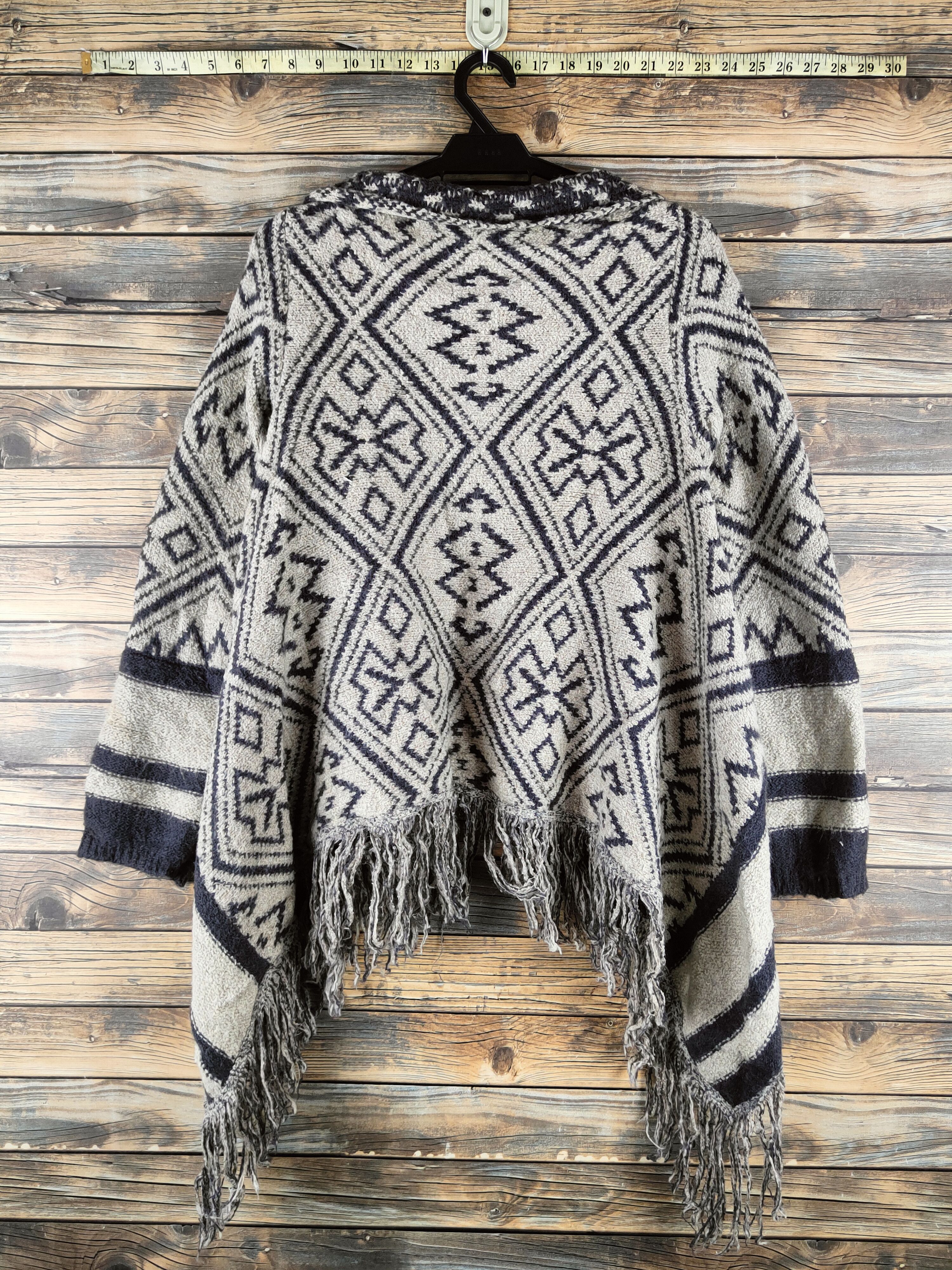 Japanese Brand DL Dazzle Dark Gray Cream Knitwear Cardigans #46-433 Size M / US 6-8 / IT 42-44 - 7 Thumbnail