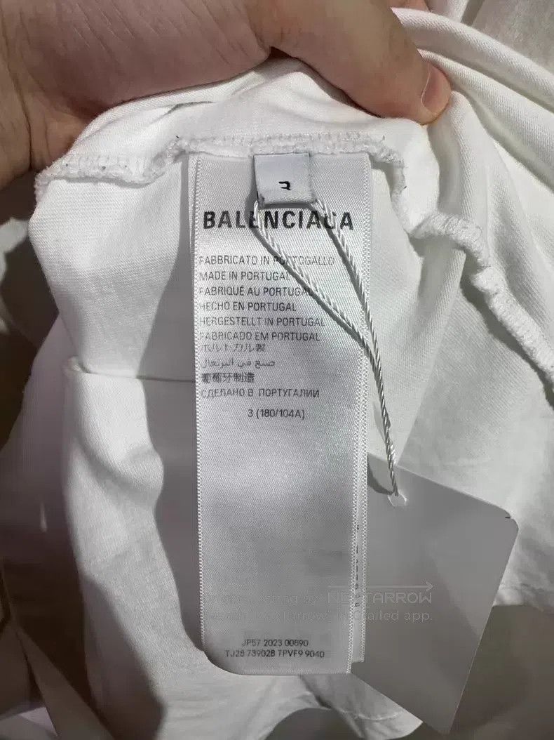 Balenciaga Balenciaga Embroidered Reversed Letter Logo Short Sleeve Size US L / EU 52-54 / 3 - 5 Thumbnail