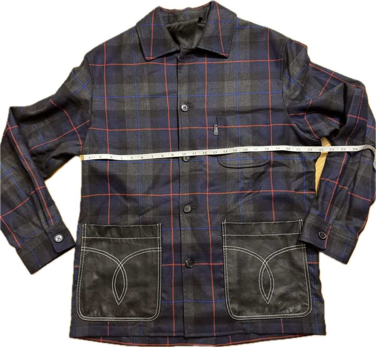 Versace Versace Wool and Leather Button-Up Blazer Size US M / EU 48-50 / 2 - 4 Thumbnail