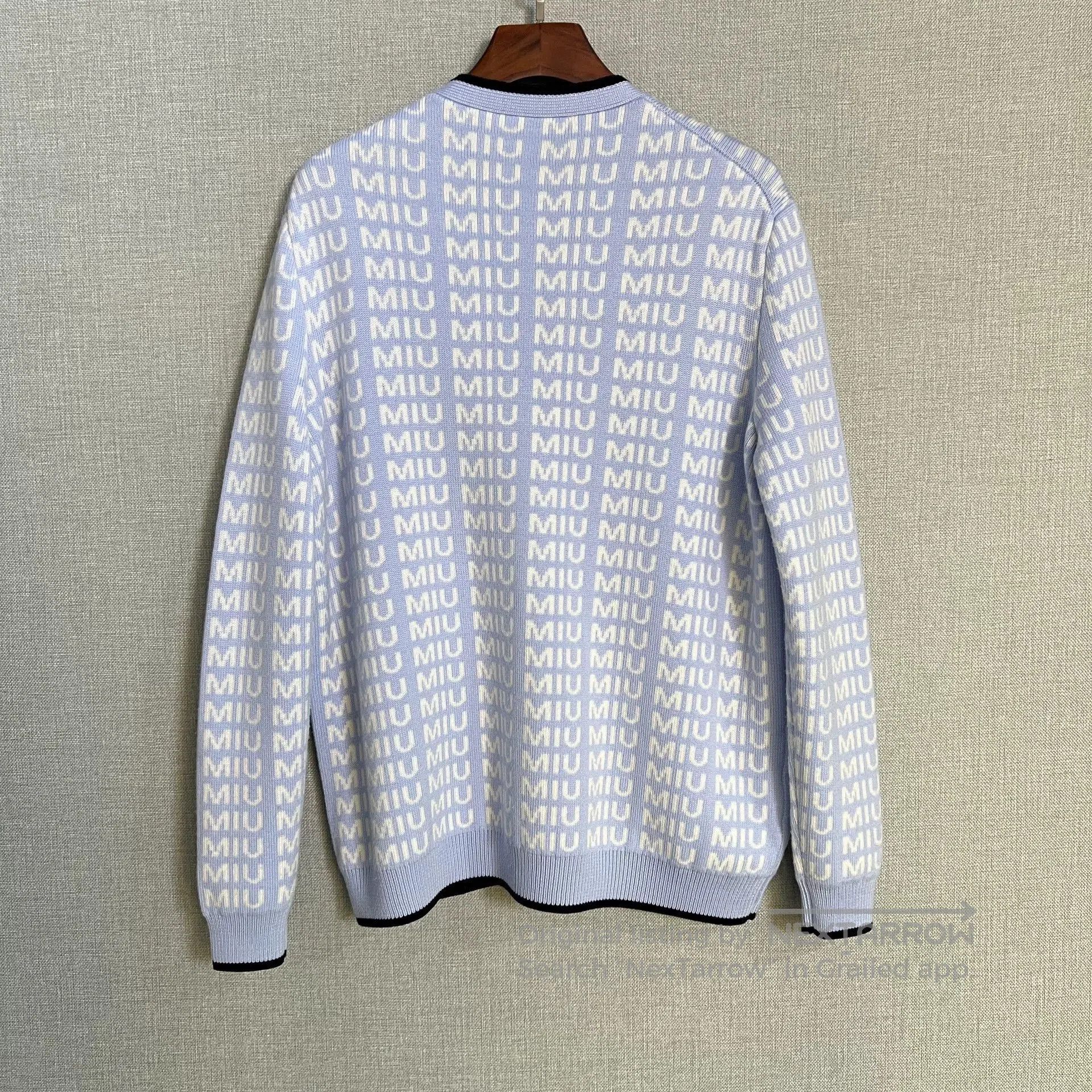 Miu Miu Miu Miu Logo Print Wool Cardigan. Size S / US 4 / IT 40 - 2 Thumbnail