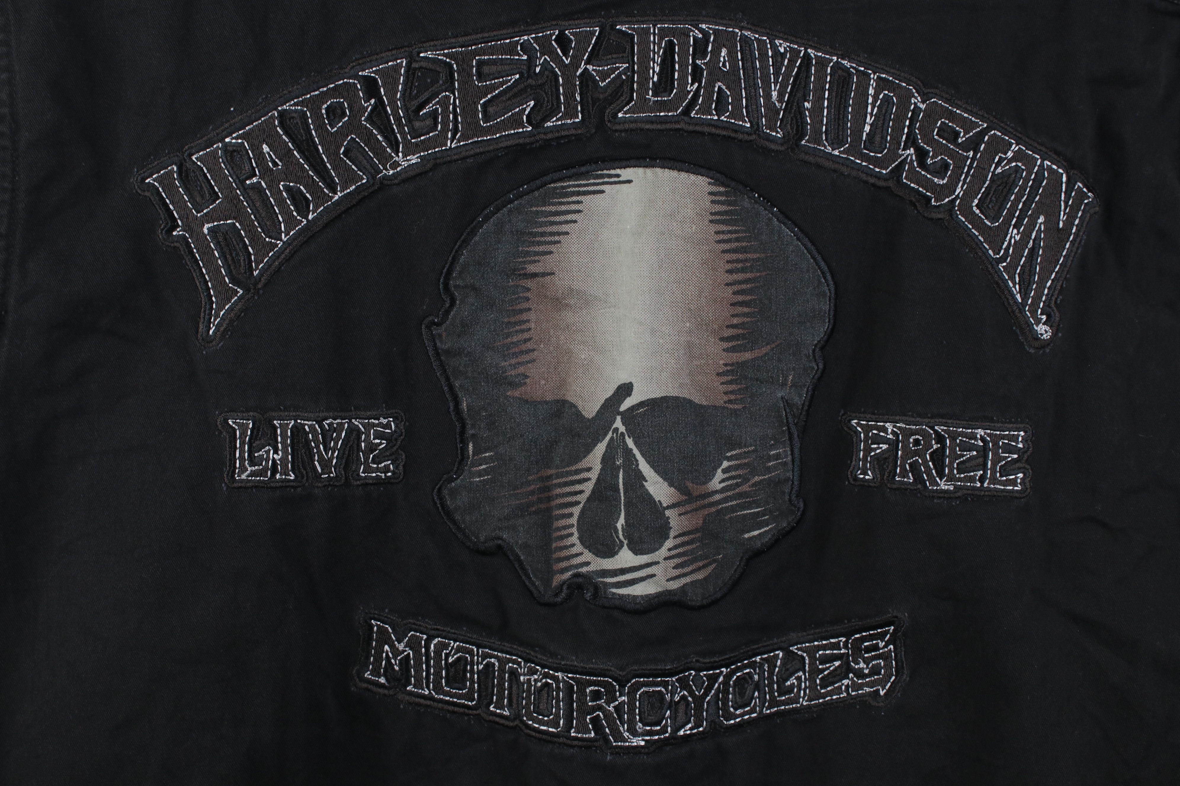 Harley Davidson Vintage Harley Davidson Skull Collard Button Shirt Black Size US L / EU 52-54 / 3 - 8 Thumbnail