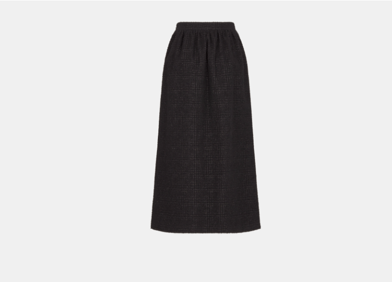 Dior o1w1db10525 351J01 Mid-Length Straight-Cut Skirt in Black Size 27" / US 4 / IT 40 - 2 Thumbnail