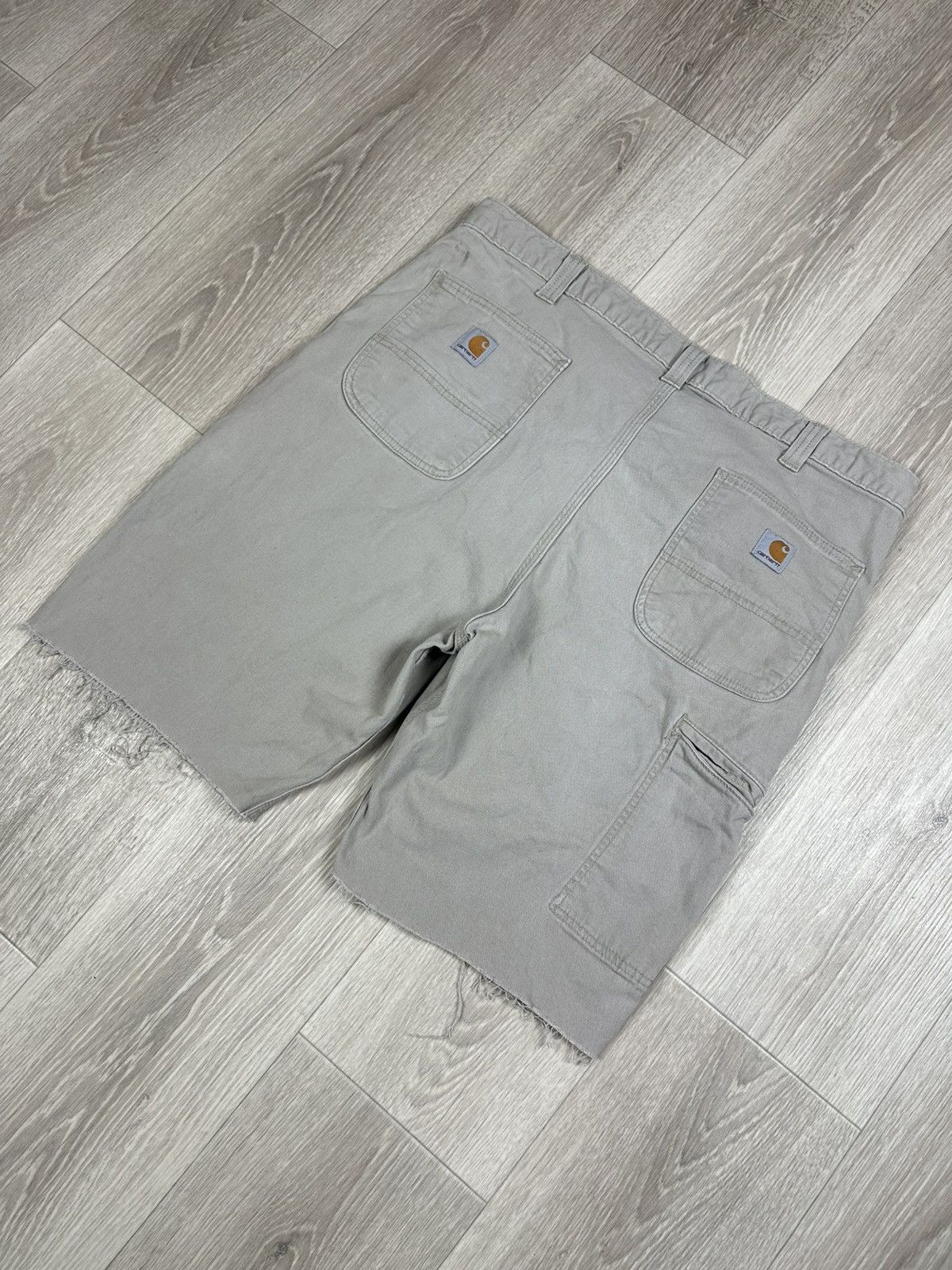 Carhartt × Vintage Vintage Carhartt Distressed Work Shorts Double Logo Size US 40 / EU 56 - 2 Thumbnail