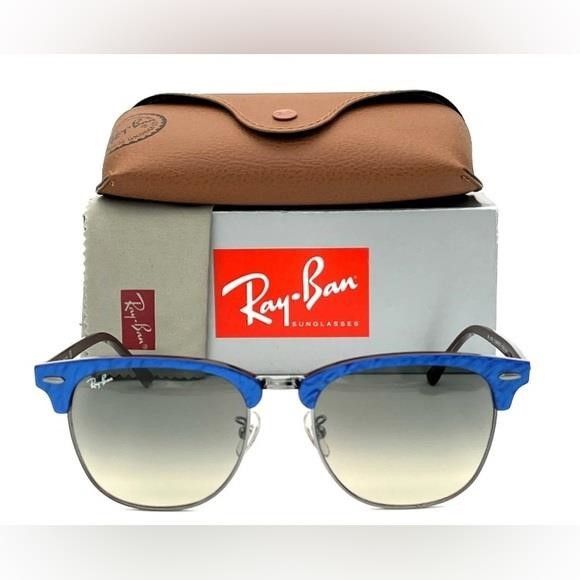 RayBan Ray Ban RB3016F Wrinkled Blue on Brown / Gray Gradient 55mm Size ONE SIZE - 3 Thumbnail