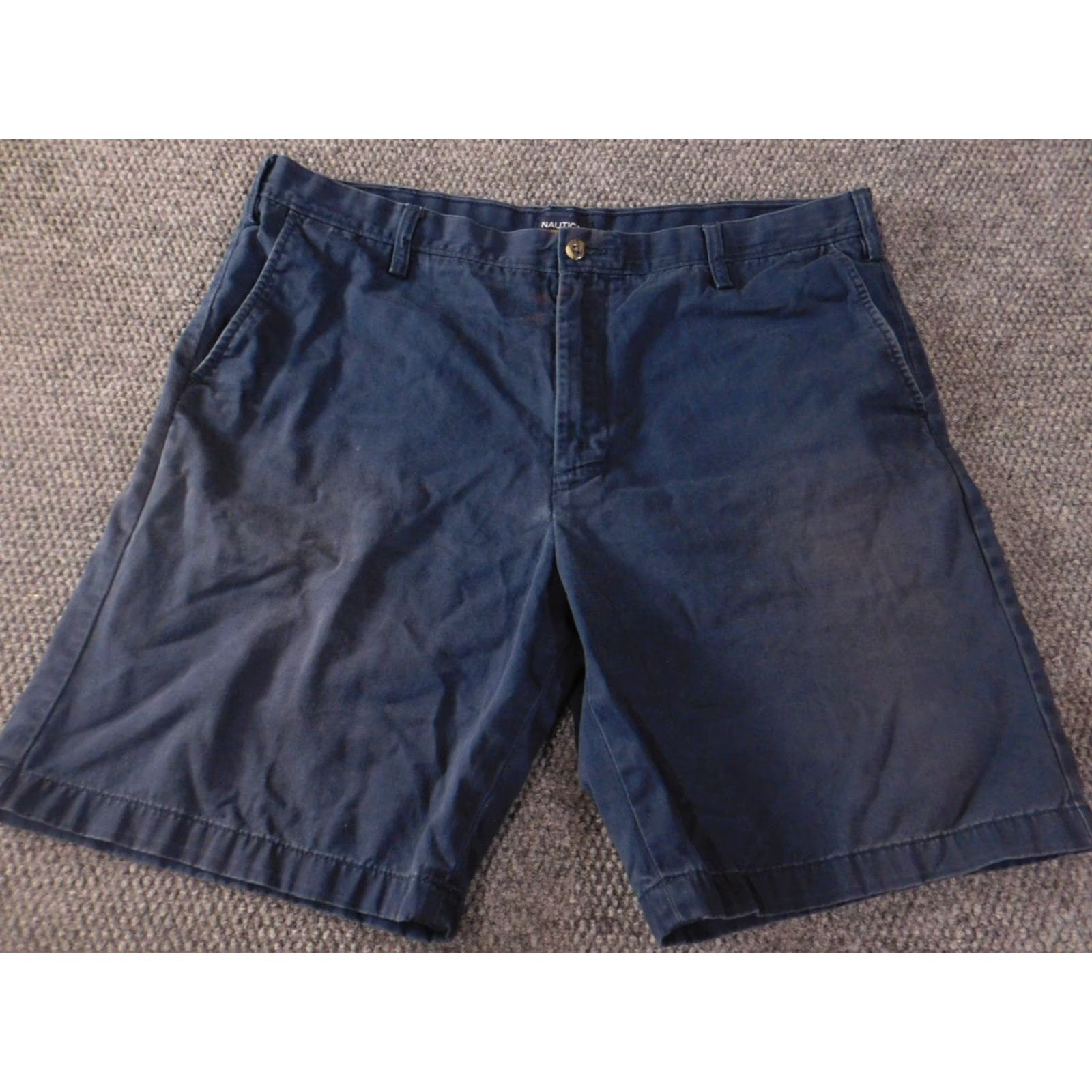 Nautica Nautica Shorts 40W Men Regular Classic Chino Blue Cotton Zipper Front Flat Front Lightweight Casual Size US 40 / EU 56 - 2 Thumbnail