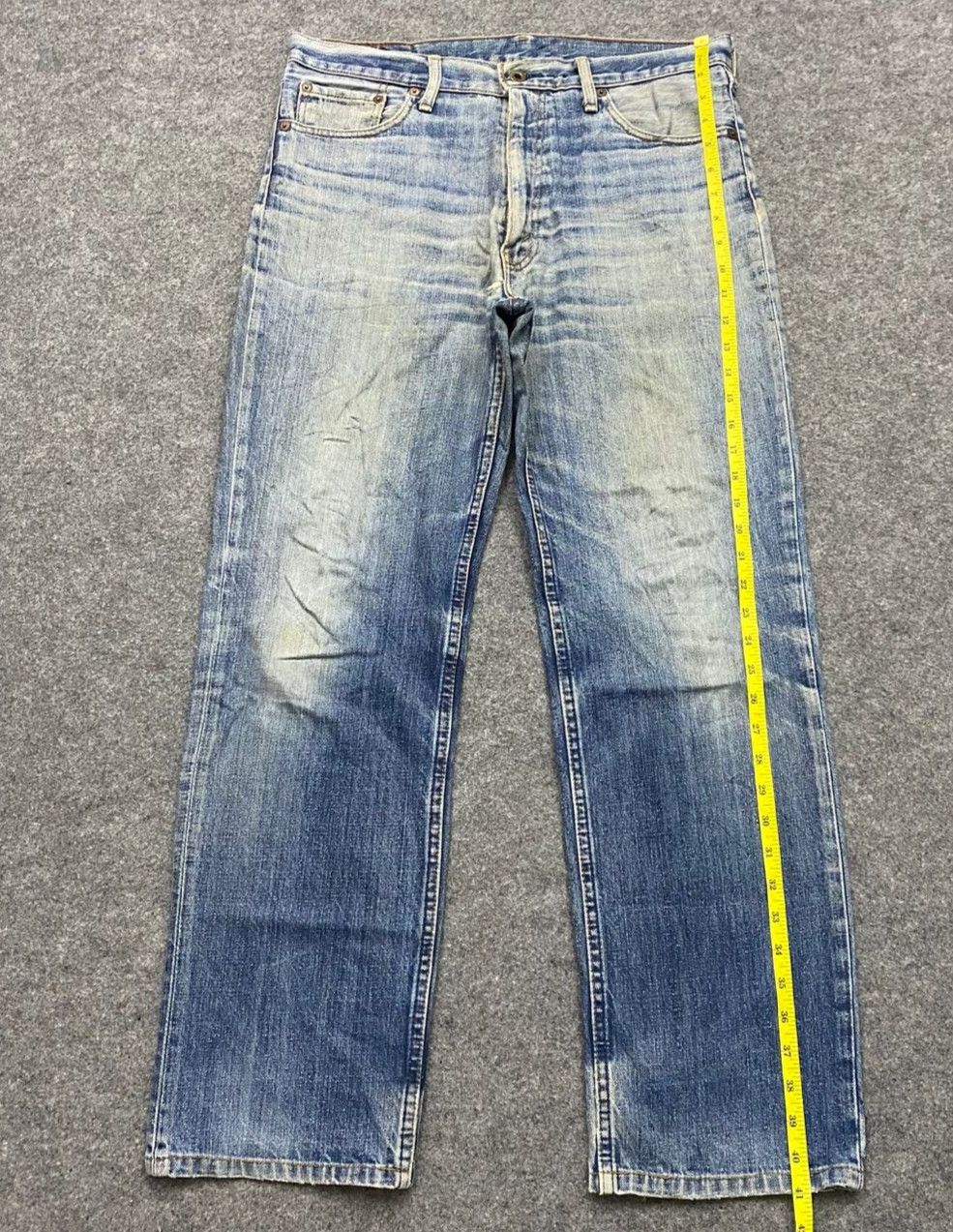 Levi's Vintage 90s Levis 502 Distressed denim Kurt Cobain Style Size US 32 / EU 48 - 3 Thumbnail