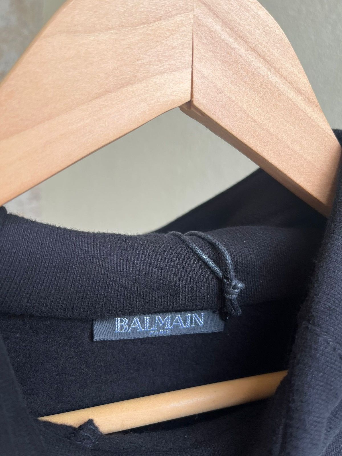 Balmain Layered Sleeve Tokyo Embroidered Logo Hoodie in Black Size US M / EU 48-50 / 2 - 14 Thumbnail
