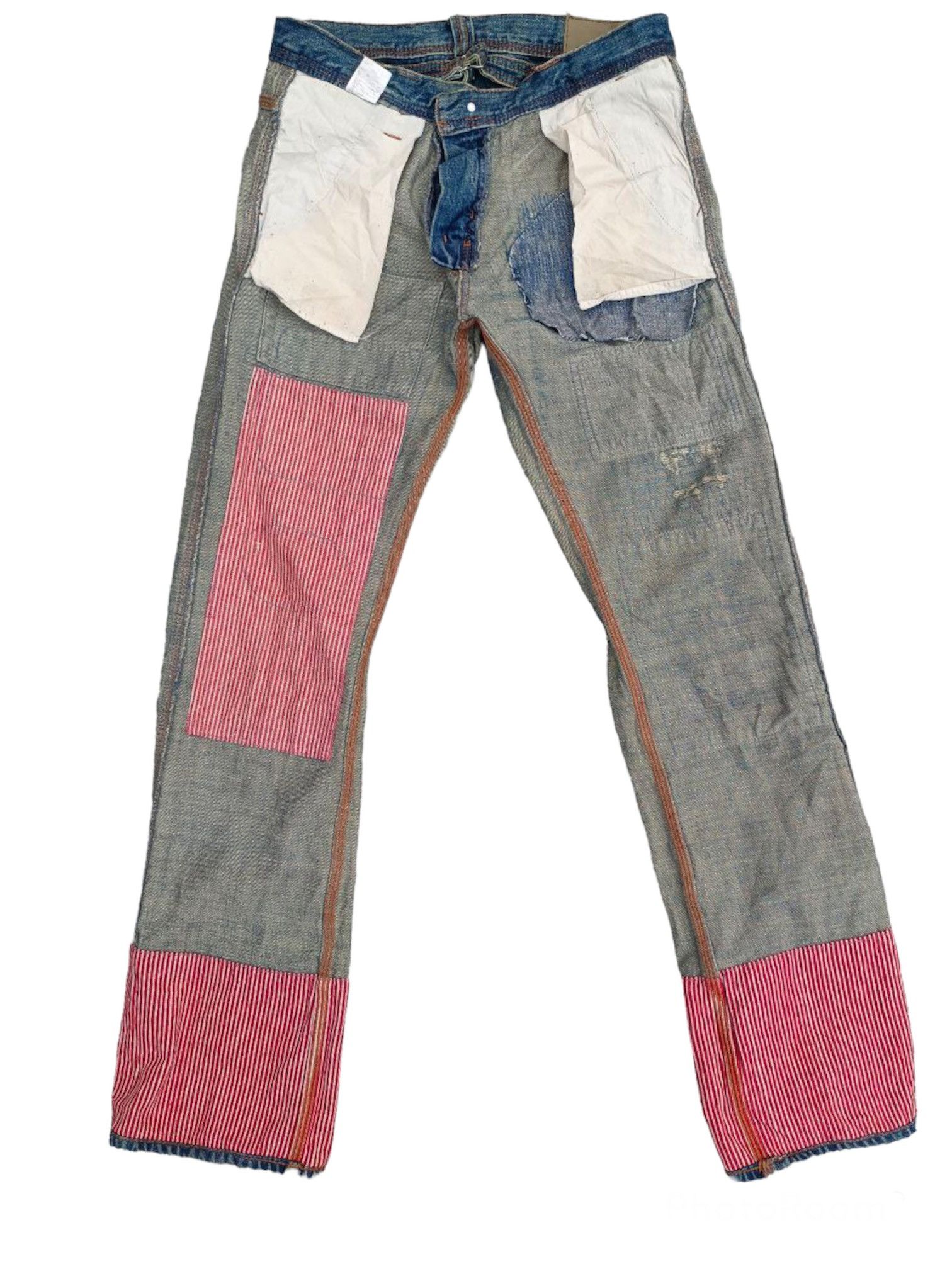 If Six Was Nine Back Vintage Distressed Denim Size US 32 / EU 48 - 12 Thumbnail