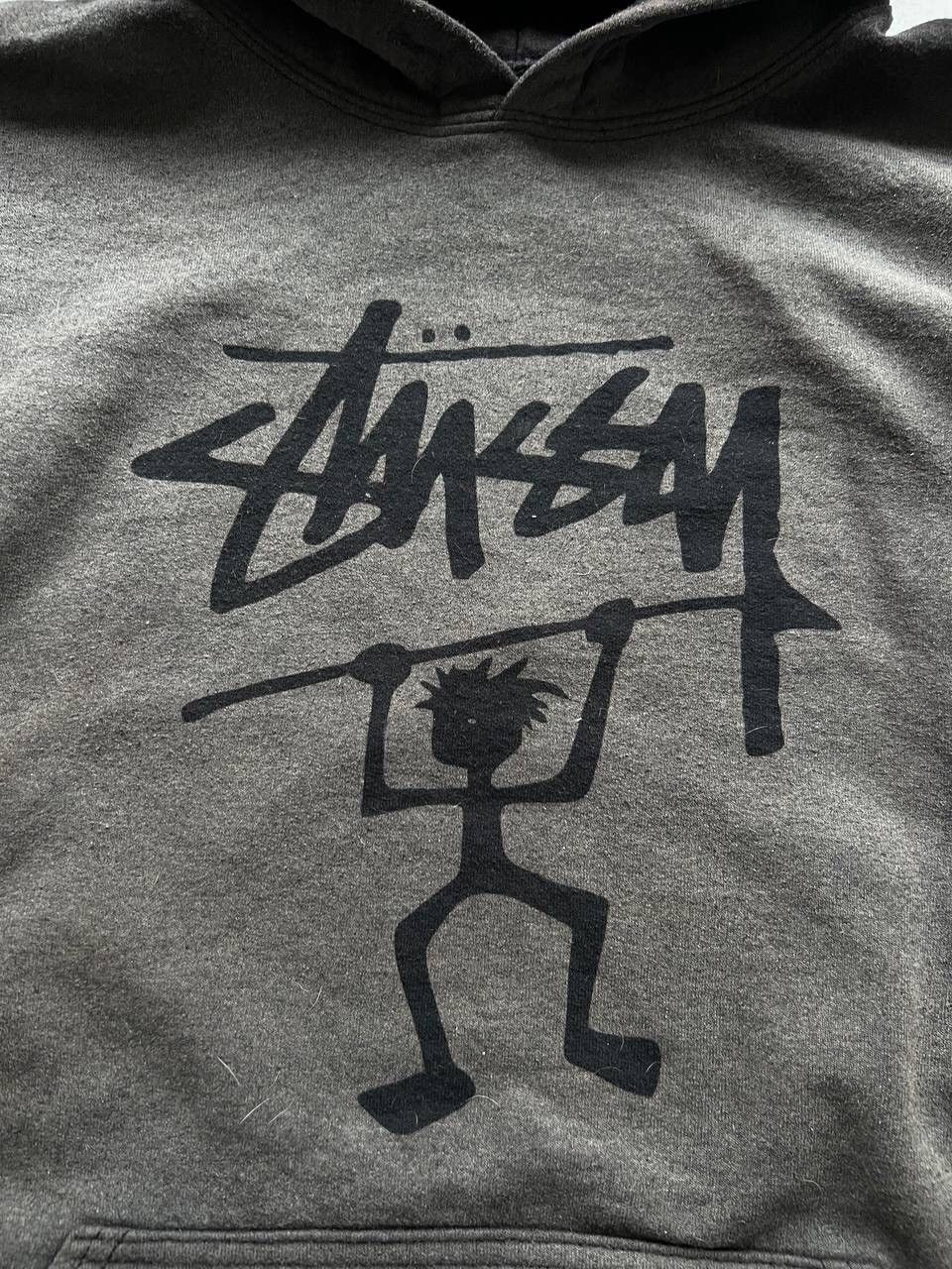 Stussy × Vintage Vintage Stussy Custom Sun Faded Hoodie Y2K OG Navy Gray Size US L / EU 52-54 / 3 - 3 Thumbnail