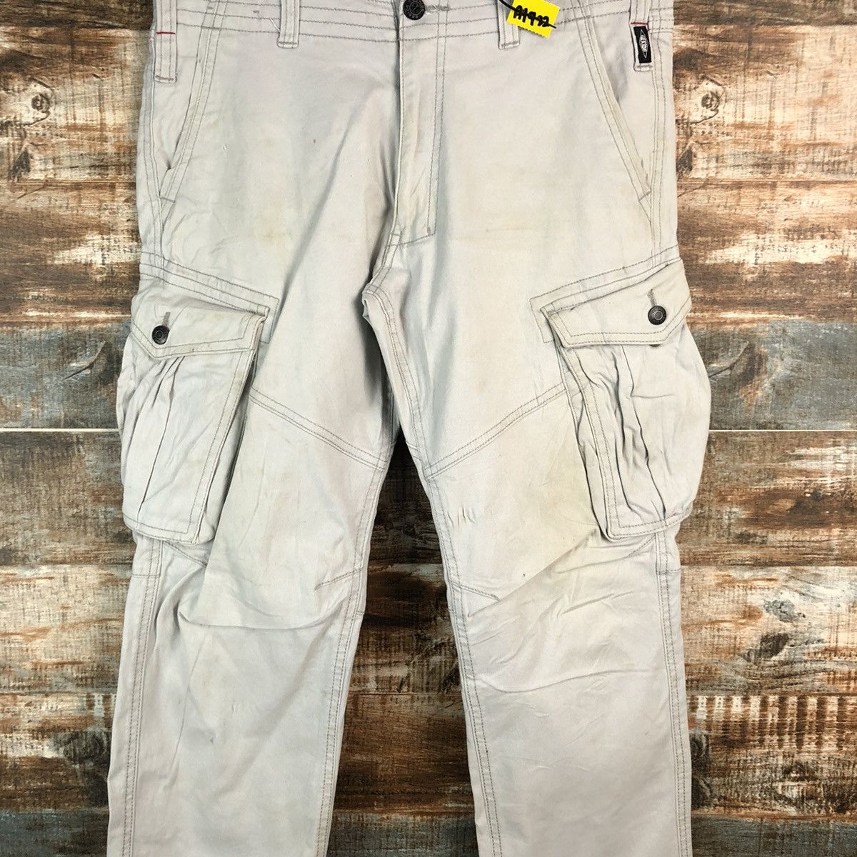 Japanese Brand Geride White Cargo utility Multipocket Pants #A1922 Size US 31 - 5 Thumbnail