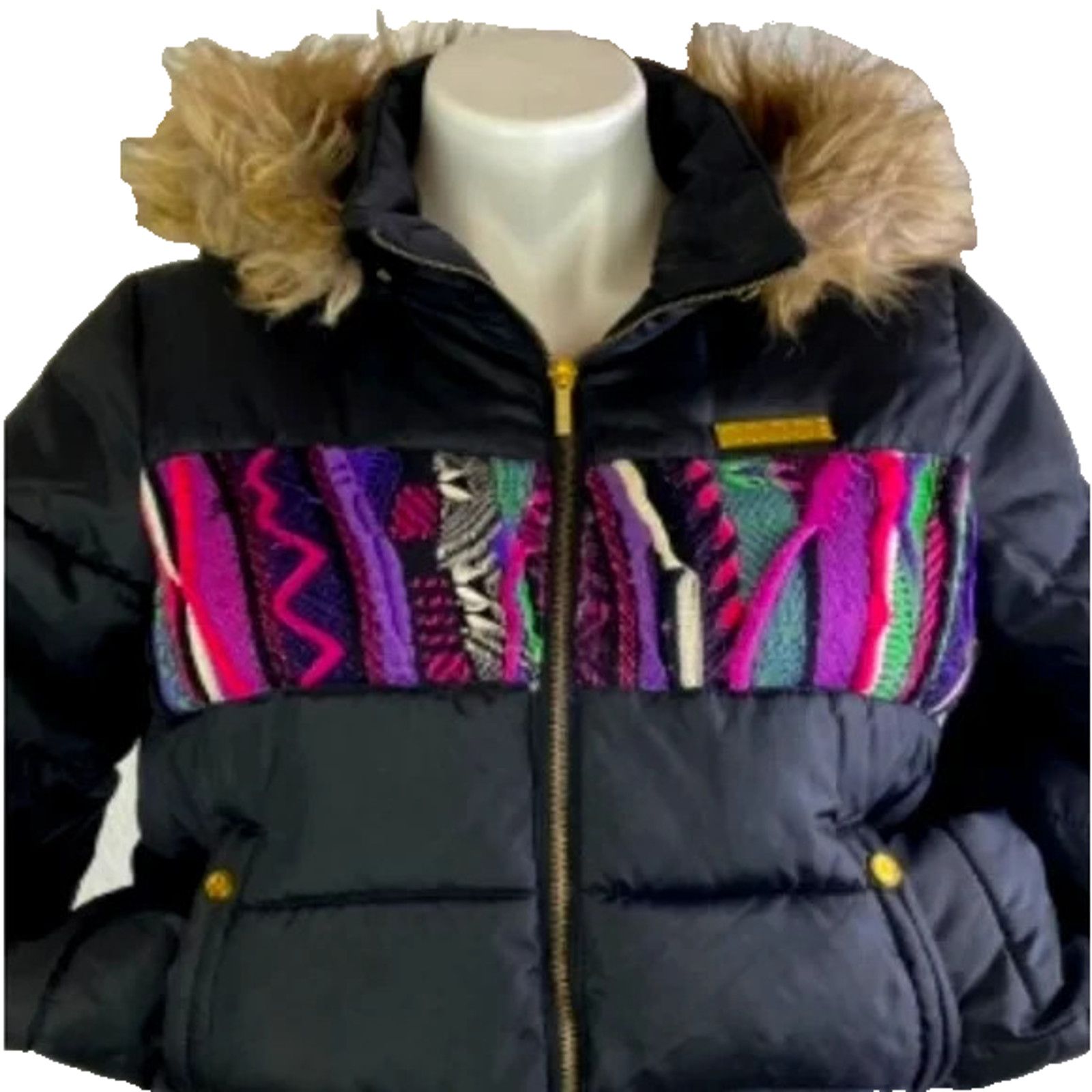 Coogi Coogi Vintage Black Zip Up Puffer Jacket XL Faux Fur Hood Size XL / US 12-14 / IT 48-50 - 4 Thumbnail