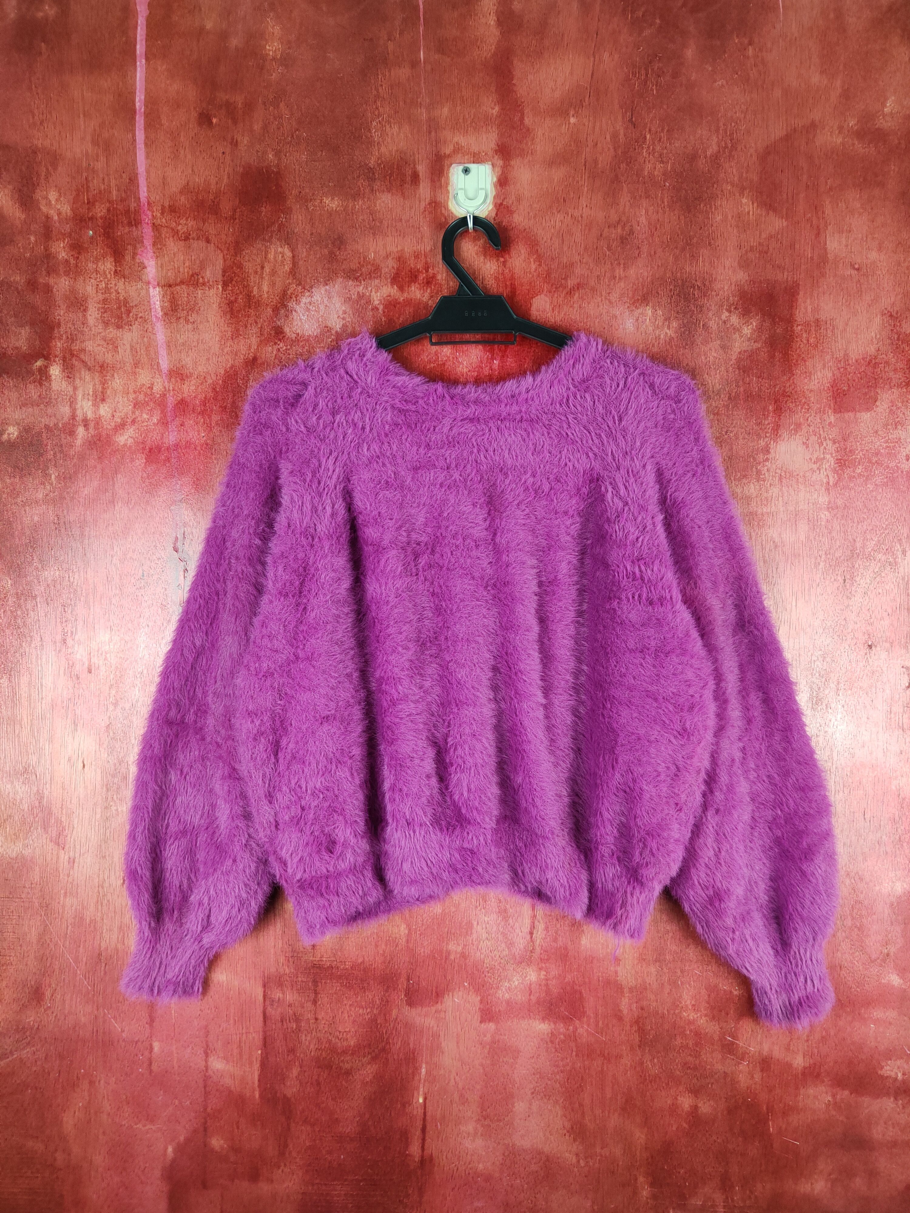 Aran Isles Knitwear Choco Raffine Robe Ivory Fur Mohair Knitwear #S1948 Size S / US 4 / IT 40 - 7 Thumbnail