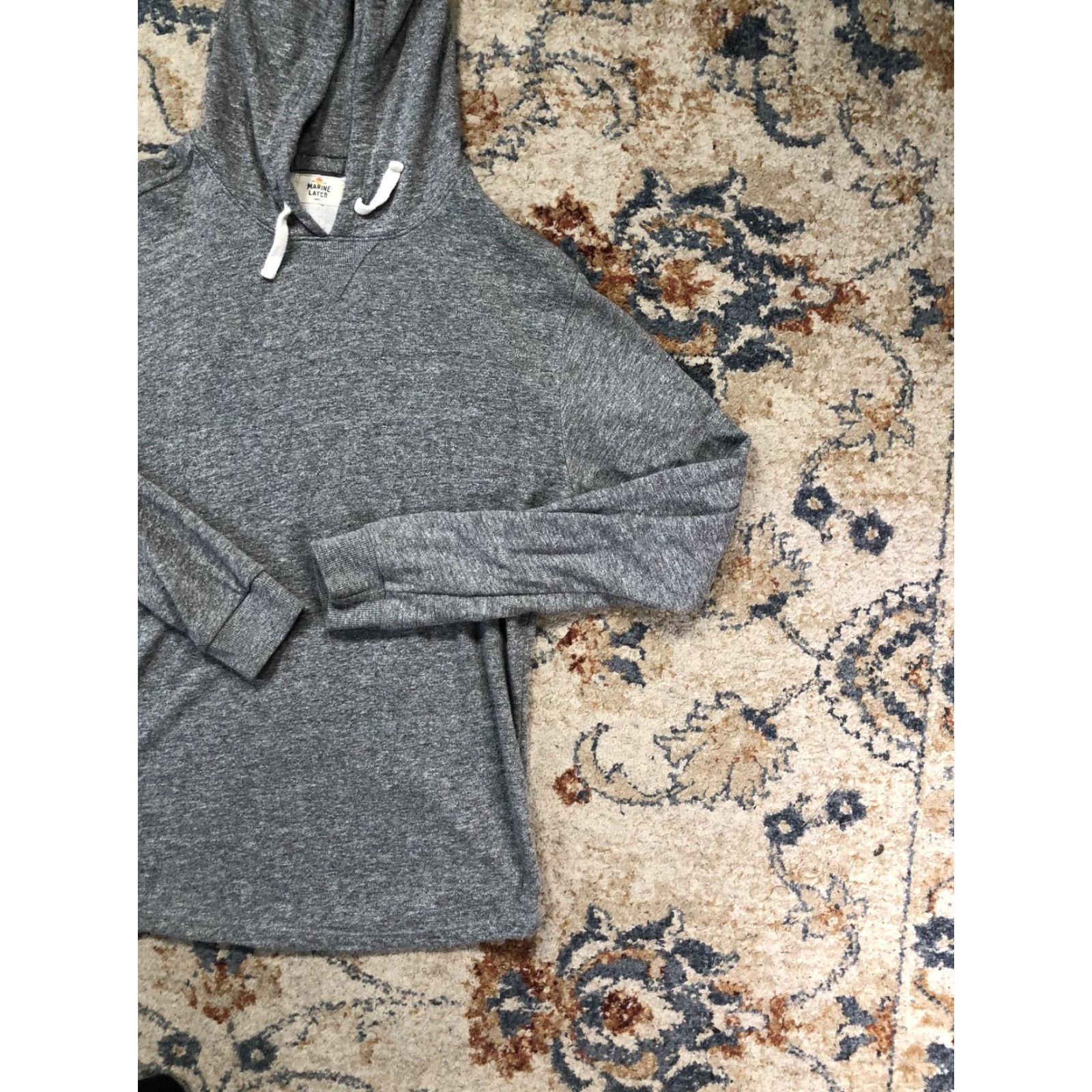 Marine Layer Marine Layer Hoodie Shirt Mens S Gray Lightweight Jersey Pullover Size US S / EU 44-46 / 1 - 4 Thumbnail