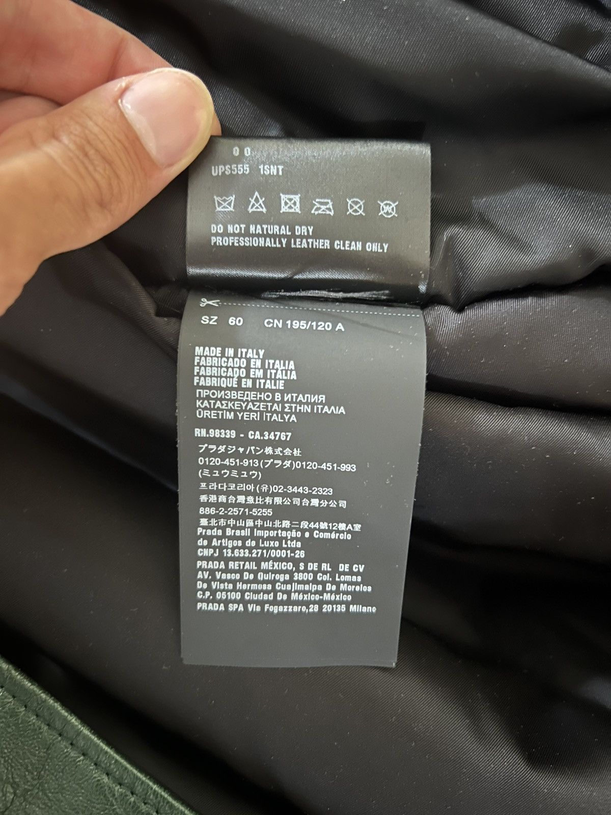 Prada Prada Oversized nappa leather bomber jacket bottle green Size US XXL / EU 58 / 5 - 11 Thumbnail