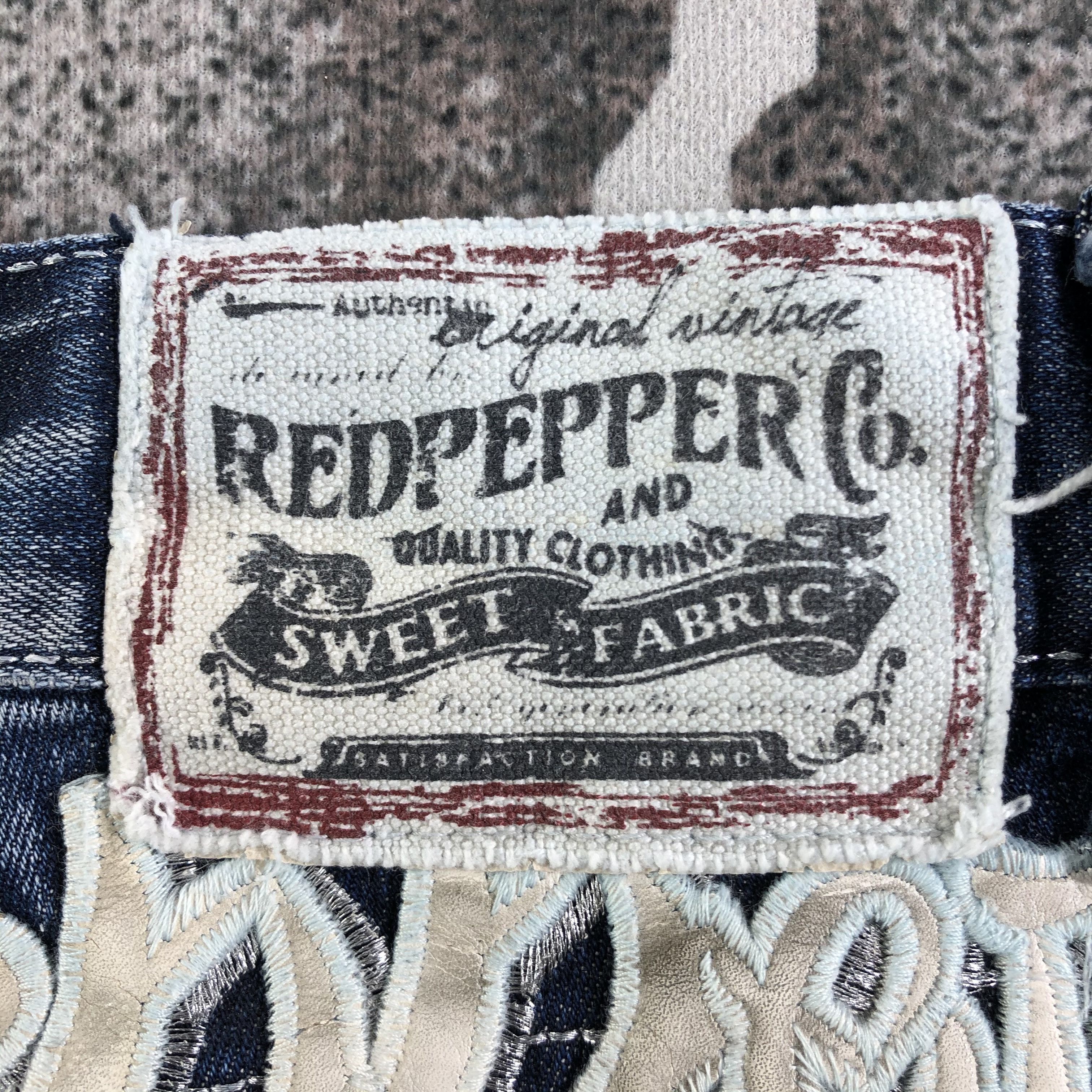 Japanese Brand Japanese Brand Red Pepper Jeans Patchwork Denim Size US 28 / EU 44 - 5 Thumbnail