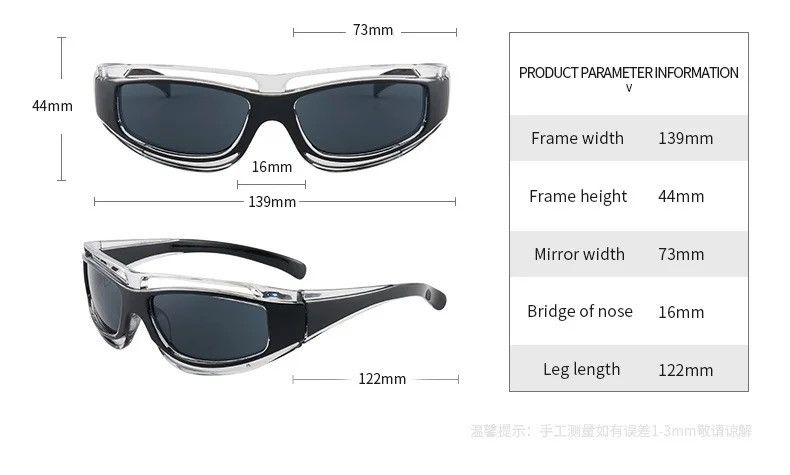 Electric Visual Retro punk sunglasses y2k unisex Size ONE SIZE - 4 Thumbnail