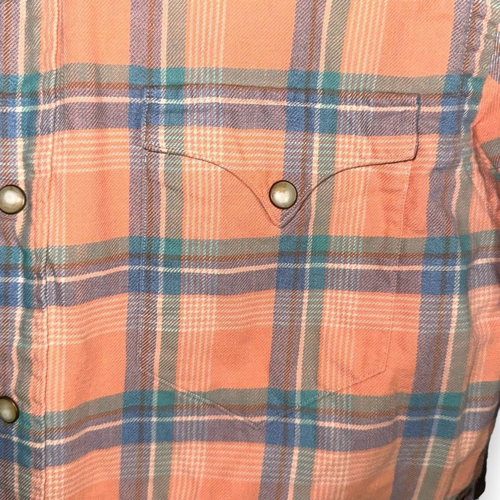 Polo Ralph Lauren 90s Orange Polo Ralph Lauren Western Pearl Snap Shirt Size M Size US M / EU 48-50 / 2 - 3 Thumbnail
