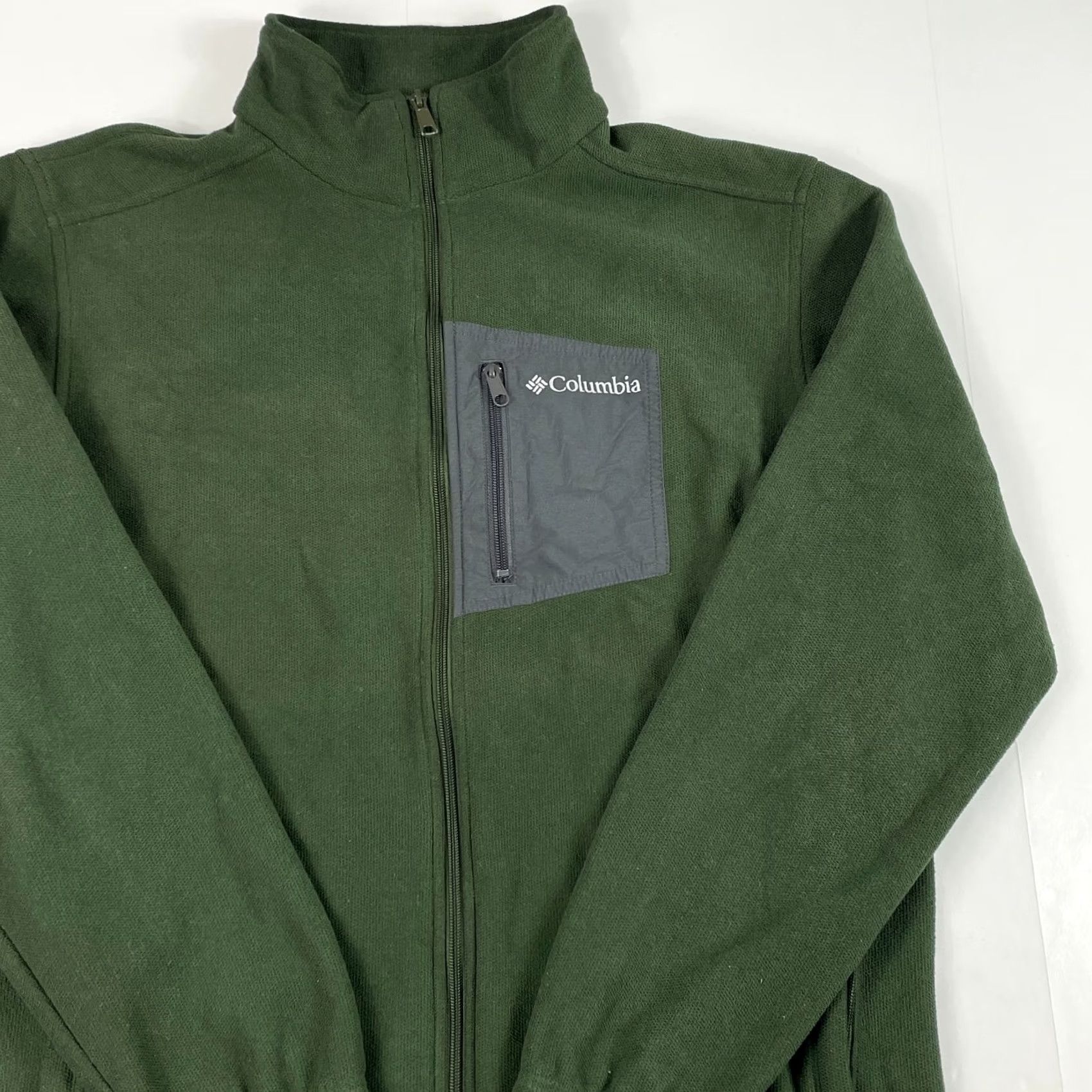 Vintage Columbia Jacket Mens LT Green Omni Heat Fleece Full Zip Hiking Climbing Size US L / EU 52-54 / 3 - 3 Thumbnail