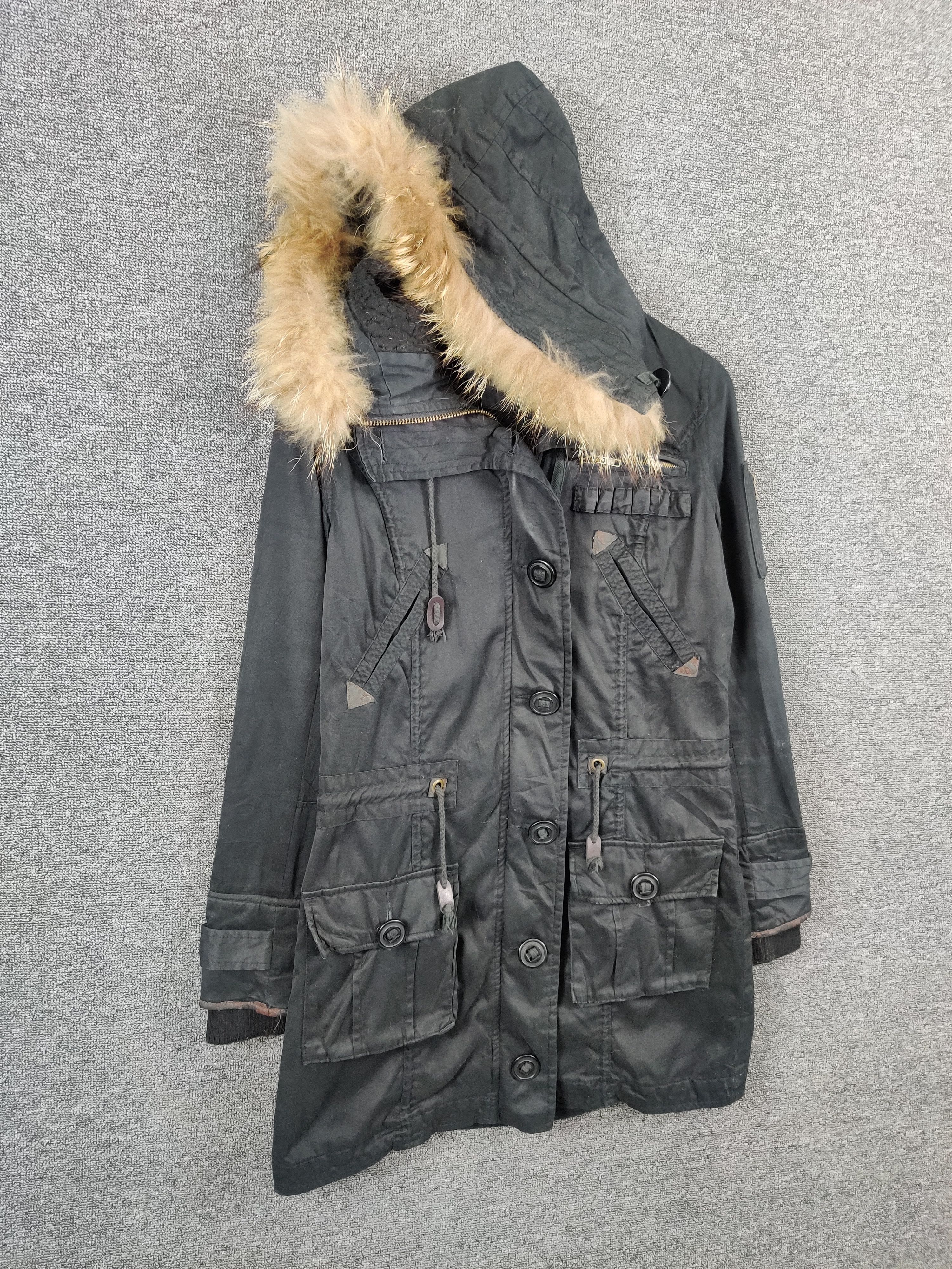 Vintage INGNI Faux Fur Hoodie Parkas Nice Design