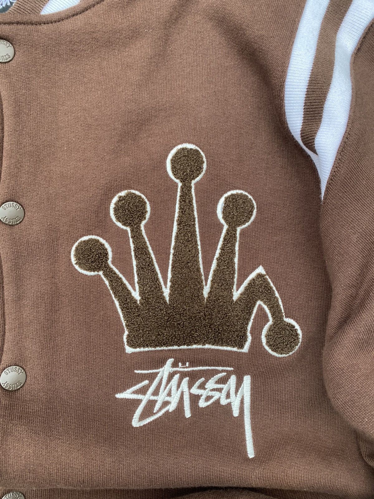 Stussy × Vintage 90S STUSSY MULTI LOGO VARSITY RARE RETRO Y2K COLLEGE JACKET Size US L / EU 52-54 / 3 - 4 Thumbnail