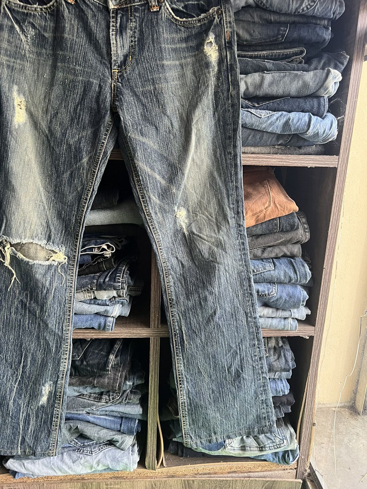 Edwin 🔥Something Edwin Vienus Bliss Distressed Denim Size 30" / US 8 / IT 44 - 6 Thumbnail