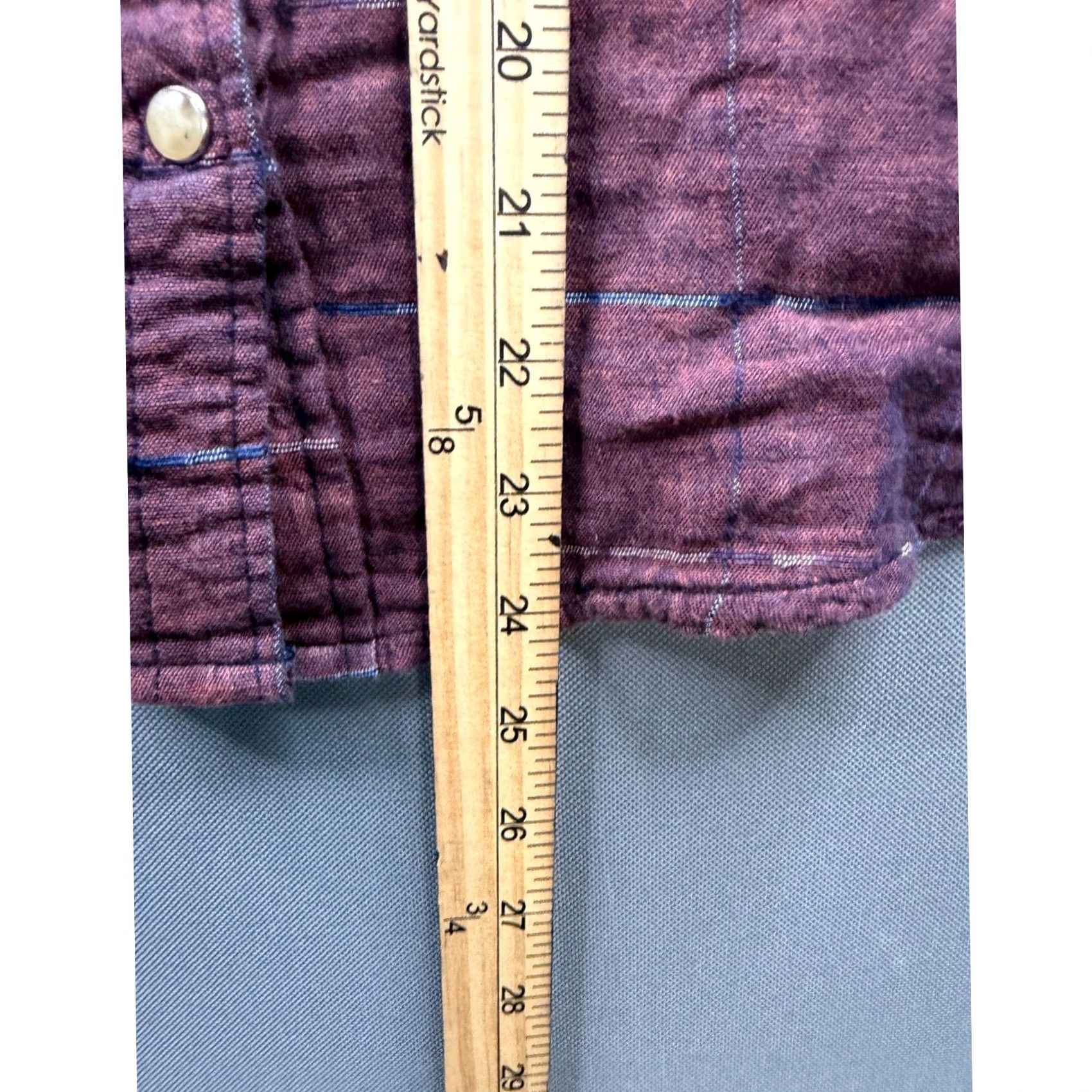BKE VINTAGE BKE Button Down Shirt Womens Burgundy Plaid Double Layer Gauze Small Size S / US 4 / IT 40 - 6 Thumbnail