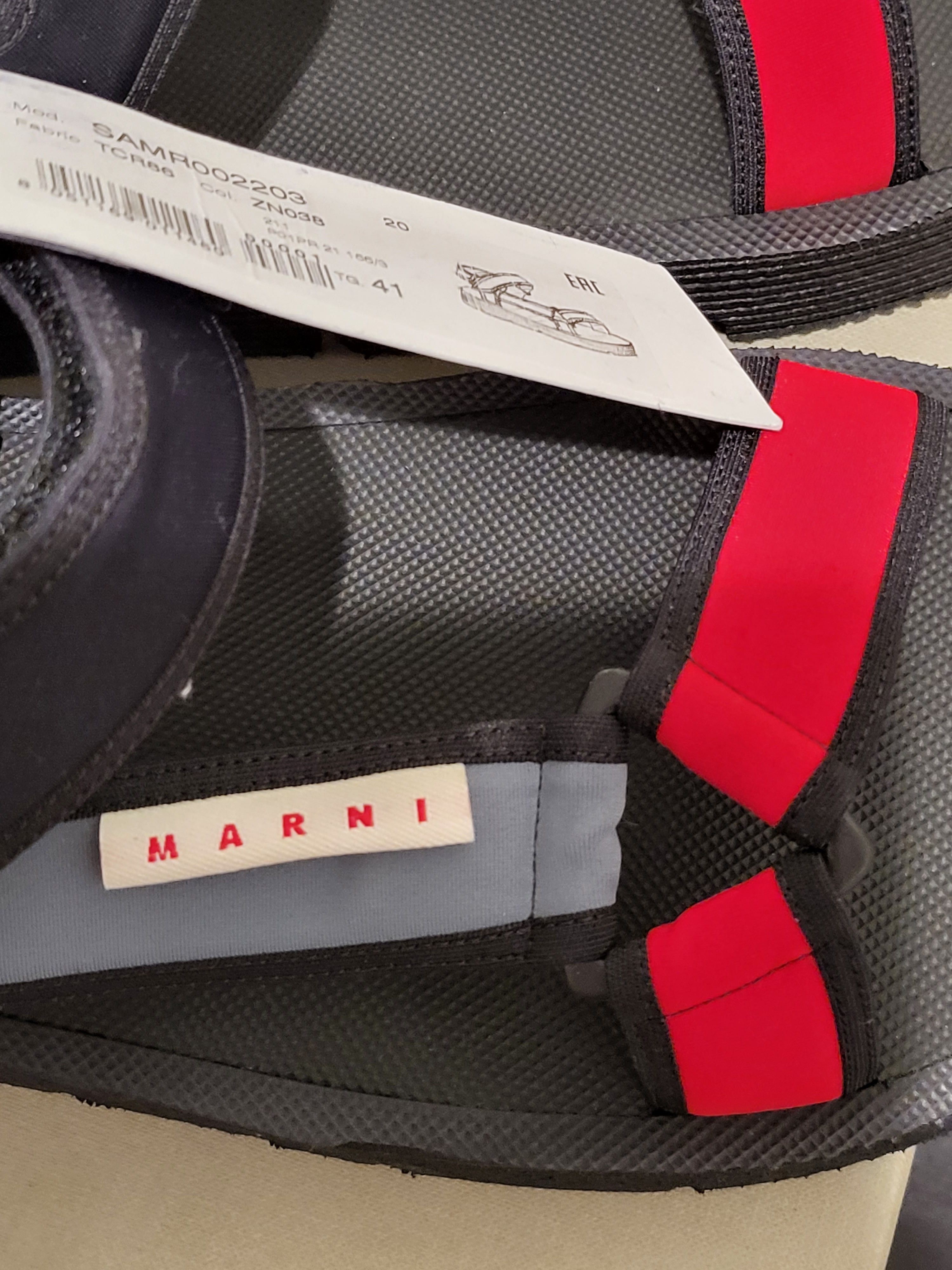 Marni Logo Tab Touch Strap Sandals - UNISEX Size US 8 / EU 41 - 6 Thumbnail