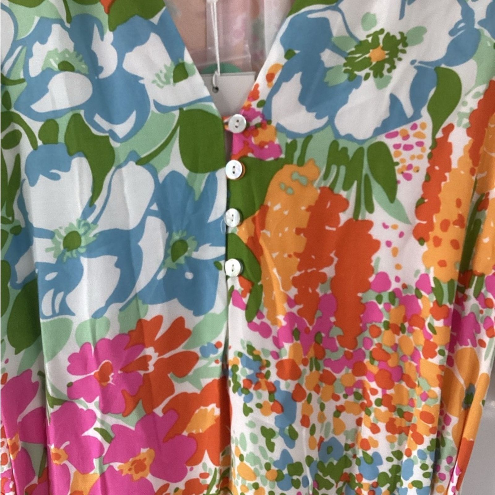 Rails NWT Rails Eliana Day Garden Floral Belted Midi Dress sz XS Size XS / US 0-2 / IT 36-38 - 7 Thumbnail