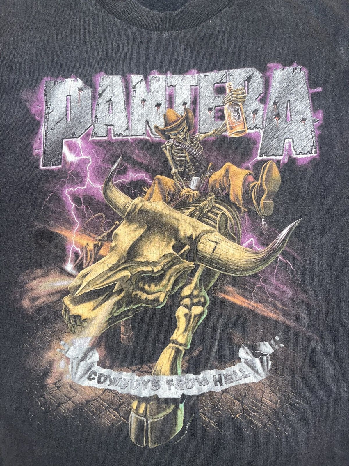 Band Tees × Vintage Vintage 2007 Pantera “Cowboys From Hell” Graphic T-Shirt Size US S / EU 44-46 / 1 - 2 Thumbnail