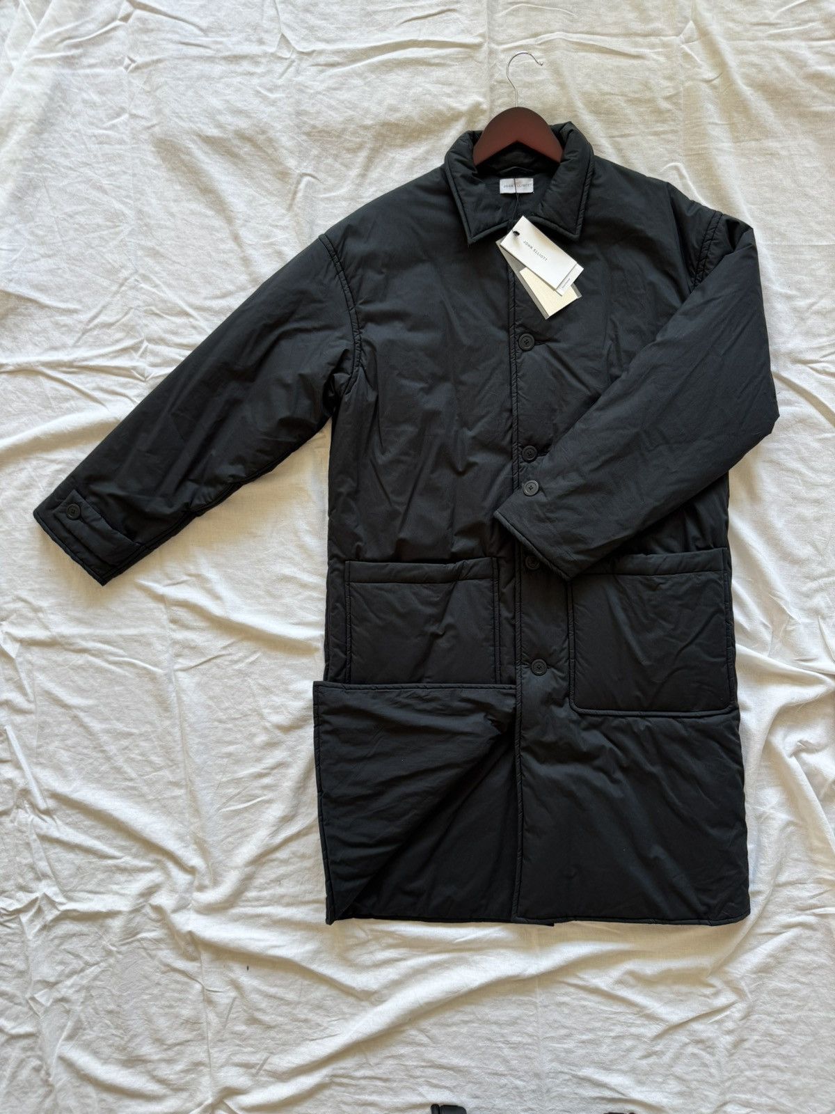 John Elliott FW22 Padded Long Coat Size 2 Black NEW Size US M / EU 48-50 / 2 - 1 Thumbnail
