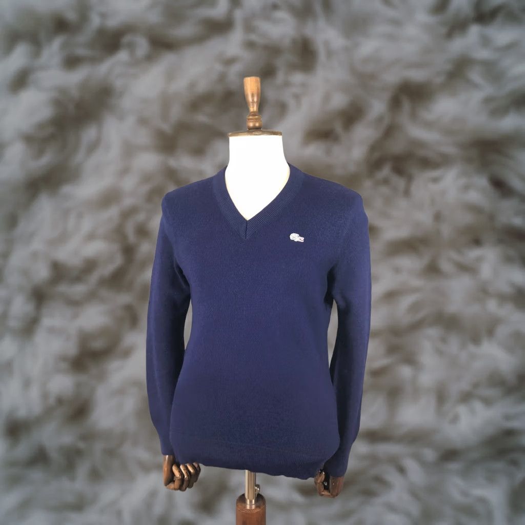 Lacoste Chemise Lacoste Pullover Wool Blend Blue Men Size US M / EU 48-50 / 2 - 1 Thumbnail