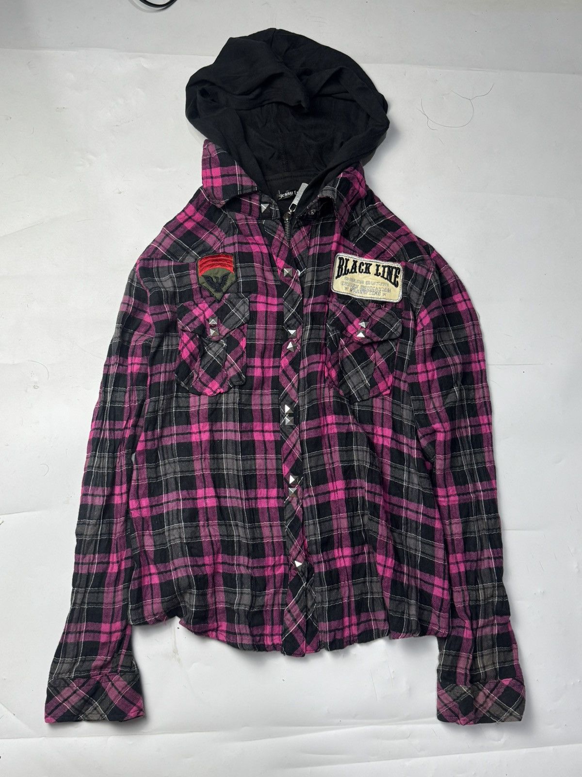 Hysteric Glamour Double Layers Punk Styled Jessy Logan Shirt Hoodie Size US S / EU 44-46 / 1 - 2 Thumbnail