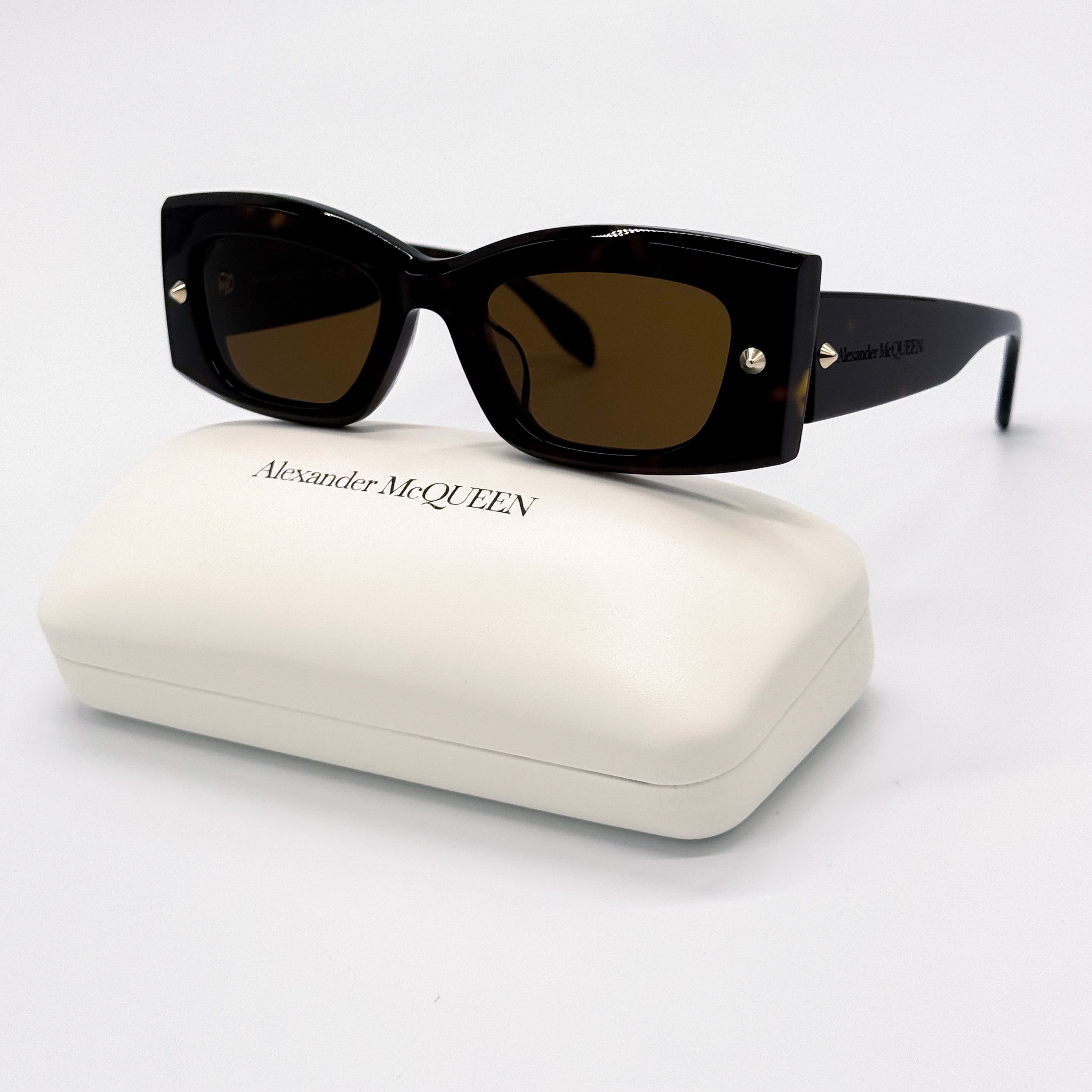 Alexander McQueen NEW ALEXANDER MCQUEEN AM0426S 002 WOMEN HAVANA SUNGLASSES Size ONE SIZE - 1 Thumbnail
